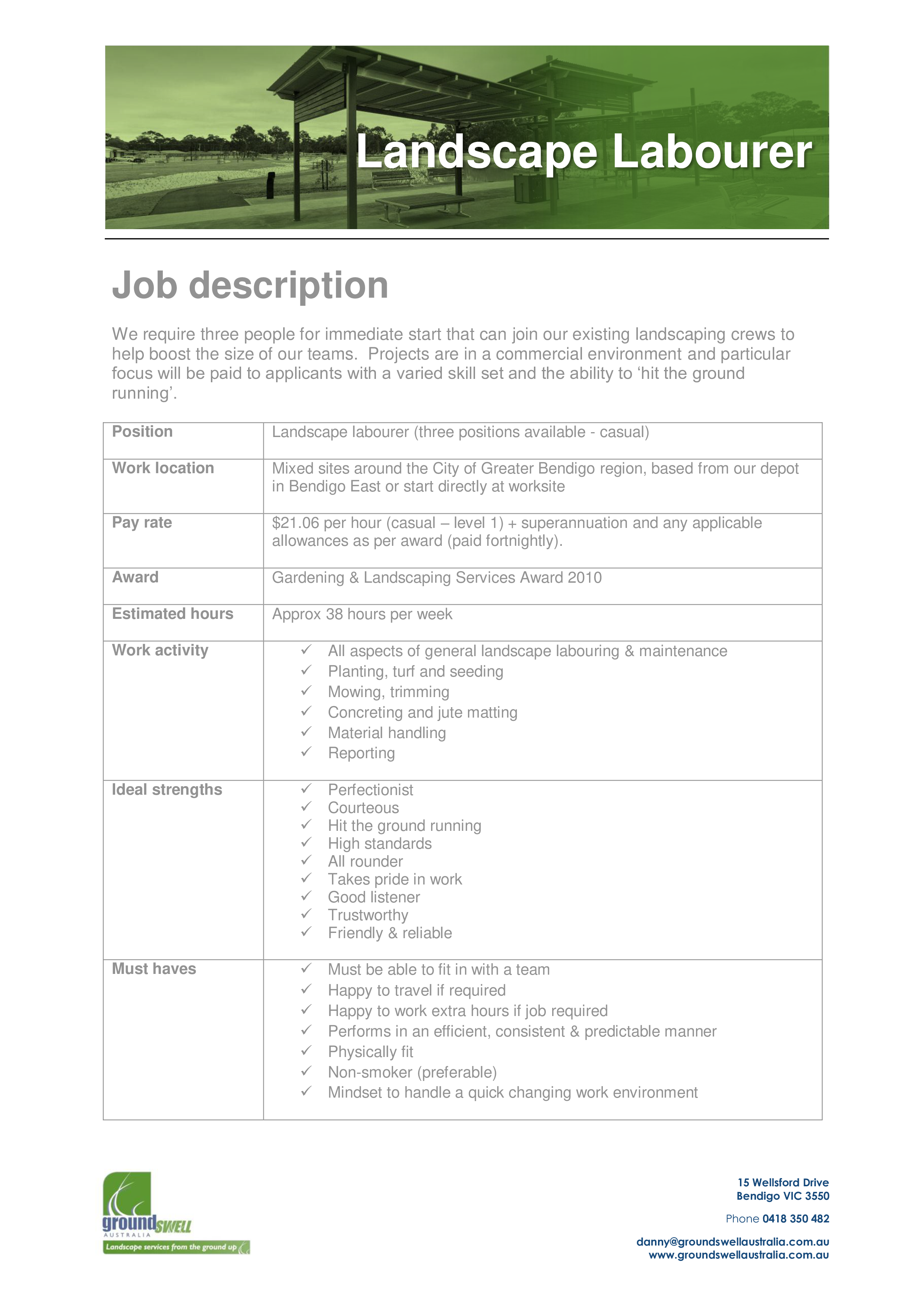 Idea And Planning Landscaping Job Descriptions Duties Www vrogue co