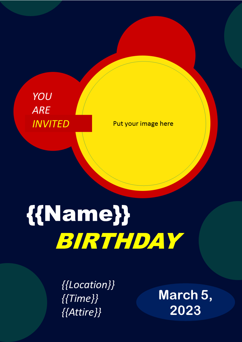 birthday flyer voorbeeld afbeelding 
