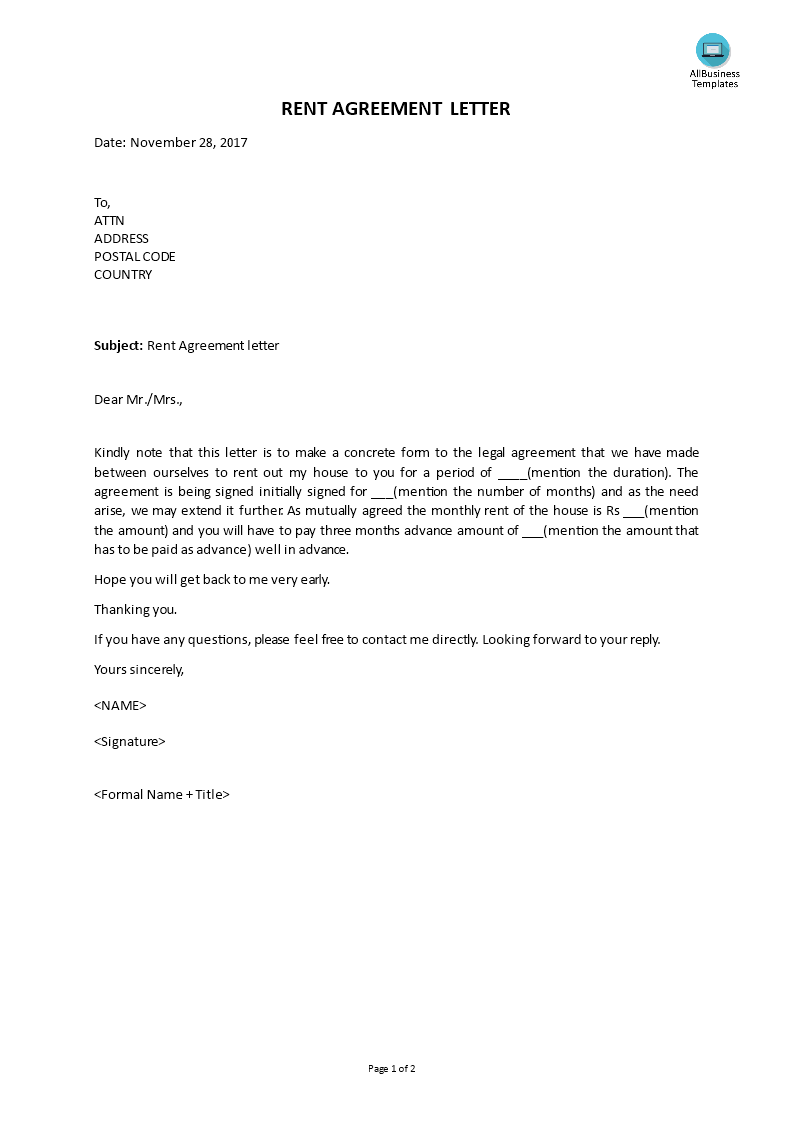 application letter to rent a car