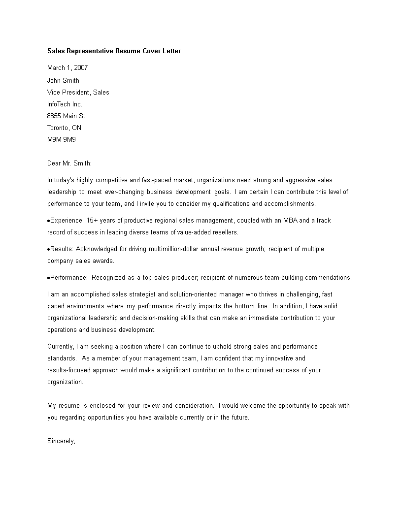 cover letter for cv sales representative