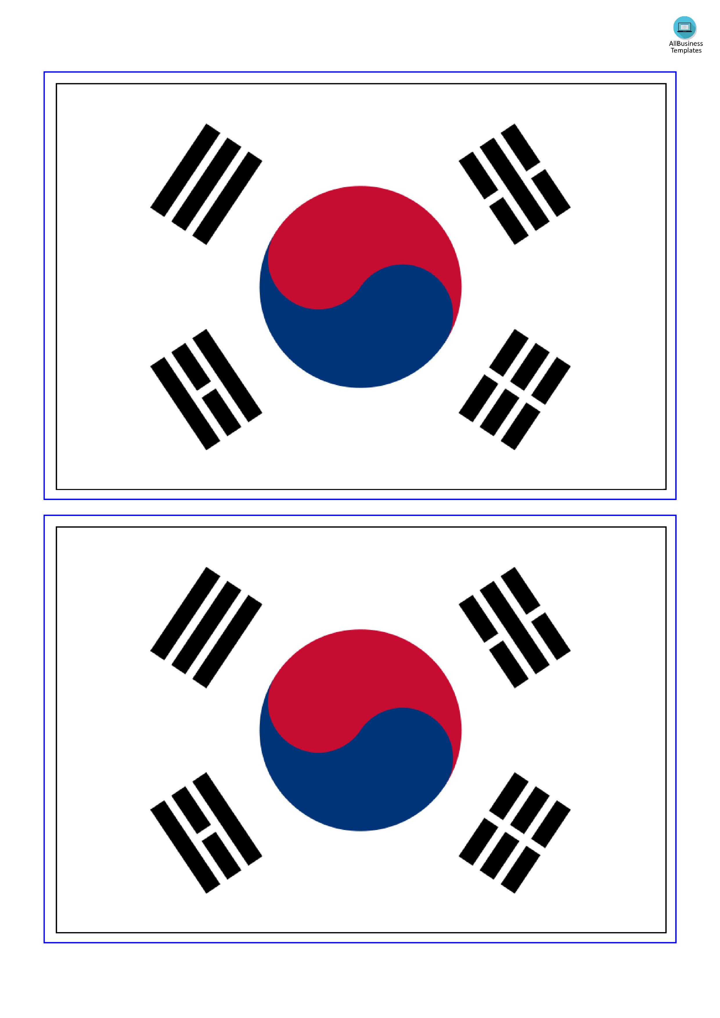 South Korea Flag Templates At