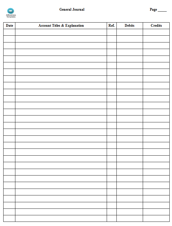 accounting ledger paper template