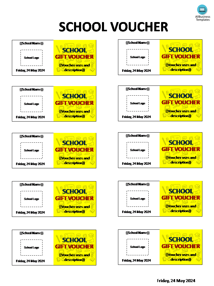 school voucher Hauptschablonenbild