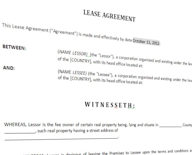 lease agreement for furnished house Hauptschablonenbild