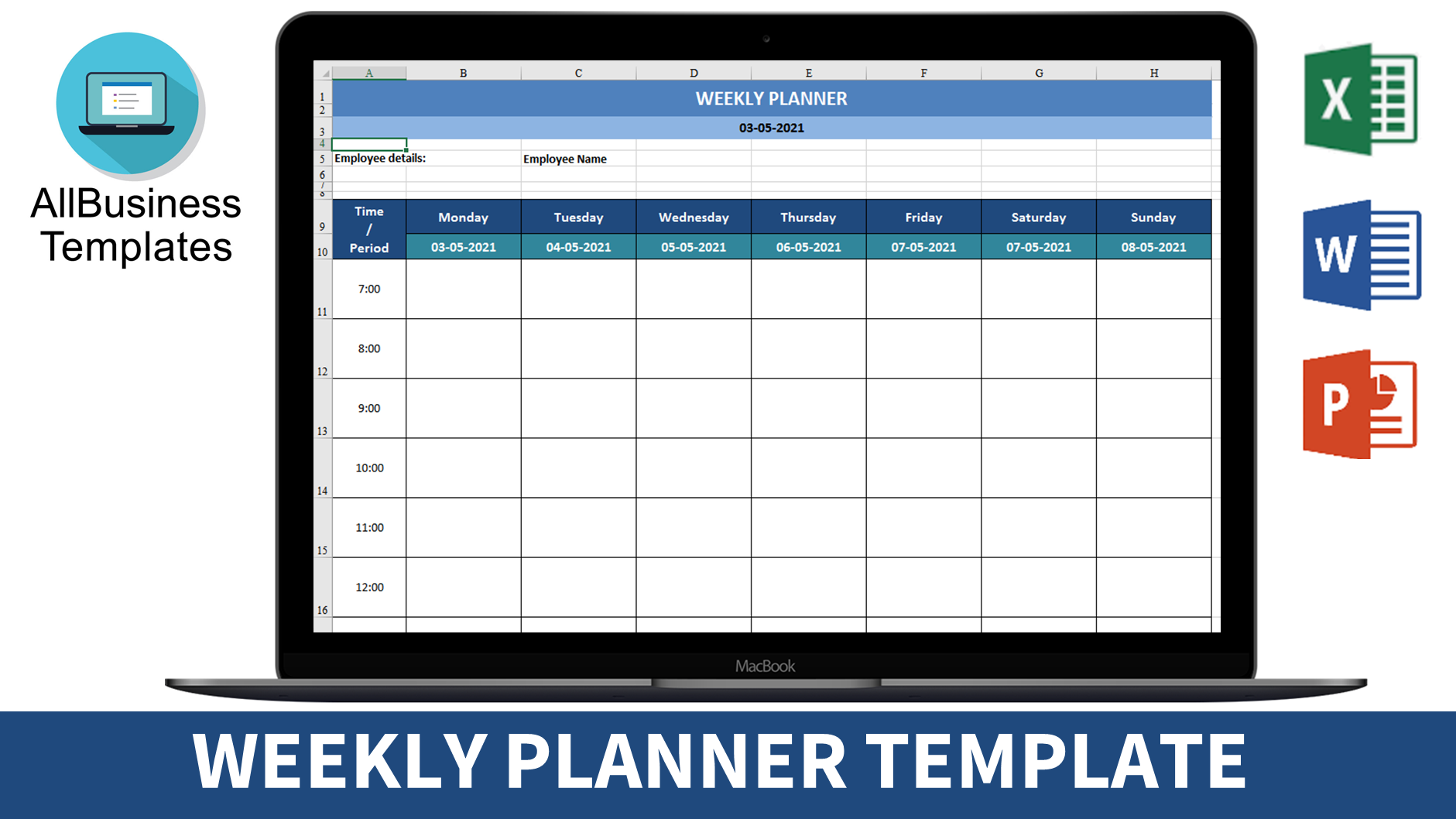 T l charger Gratuit Weekly Planner Template