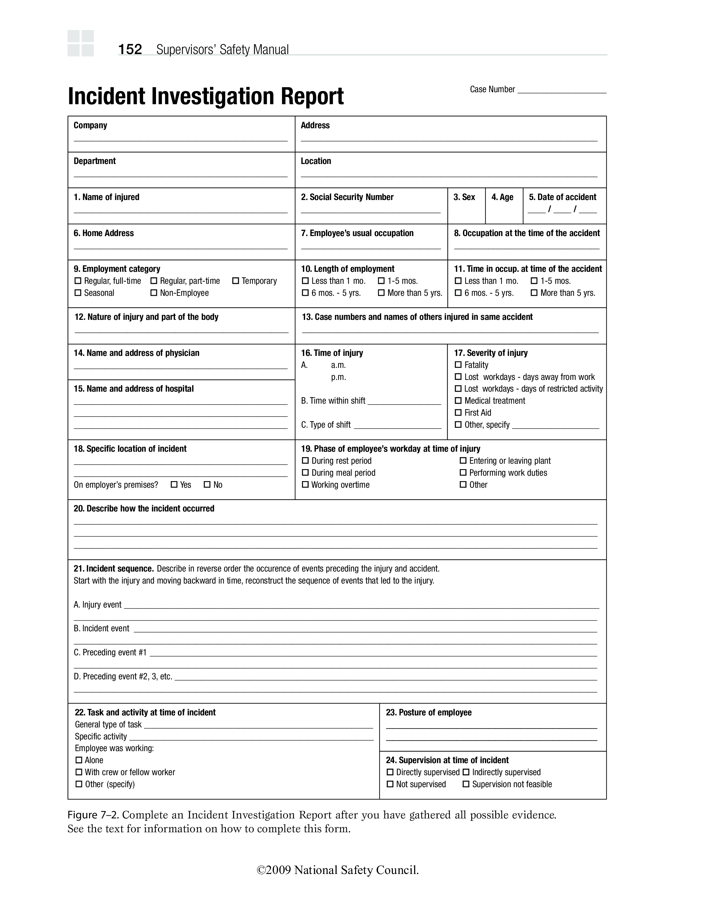 Failure Investigation Report Template