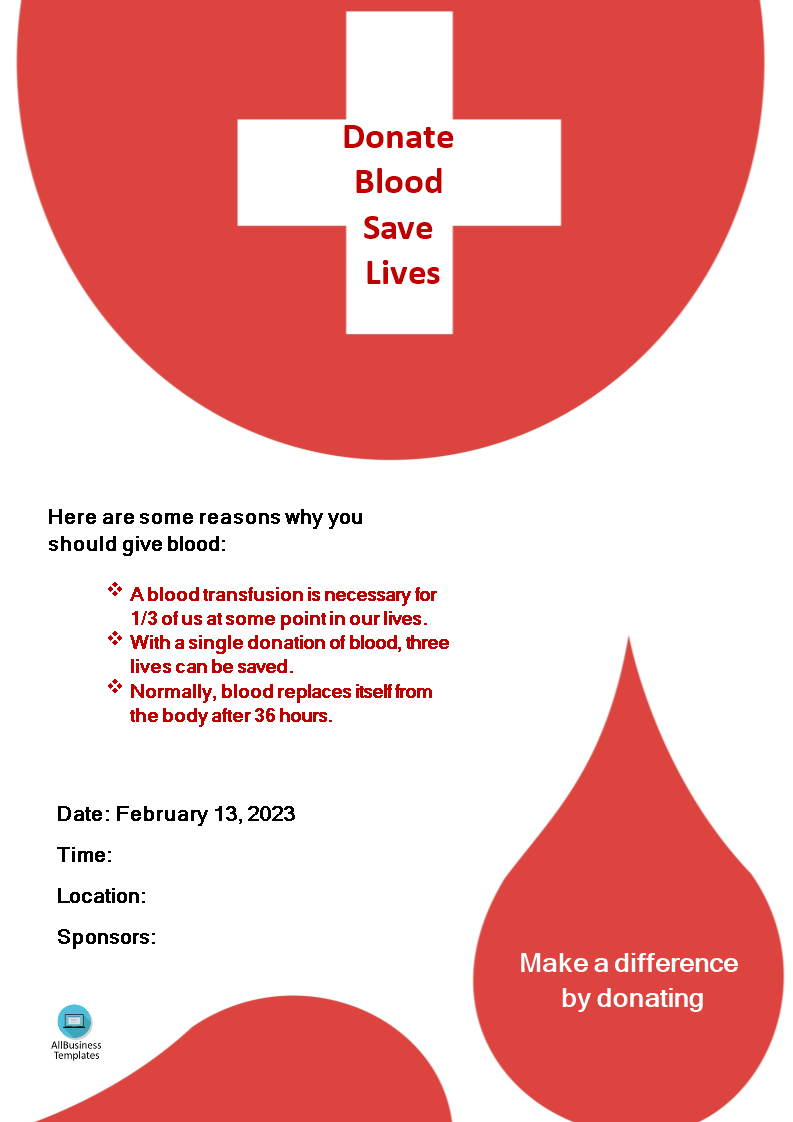 Gratis Blood Donation Poster