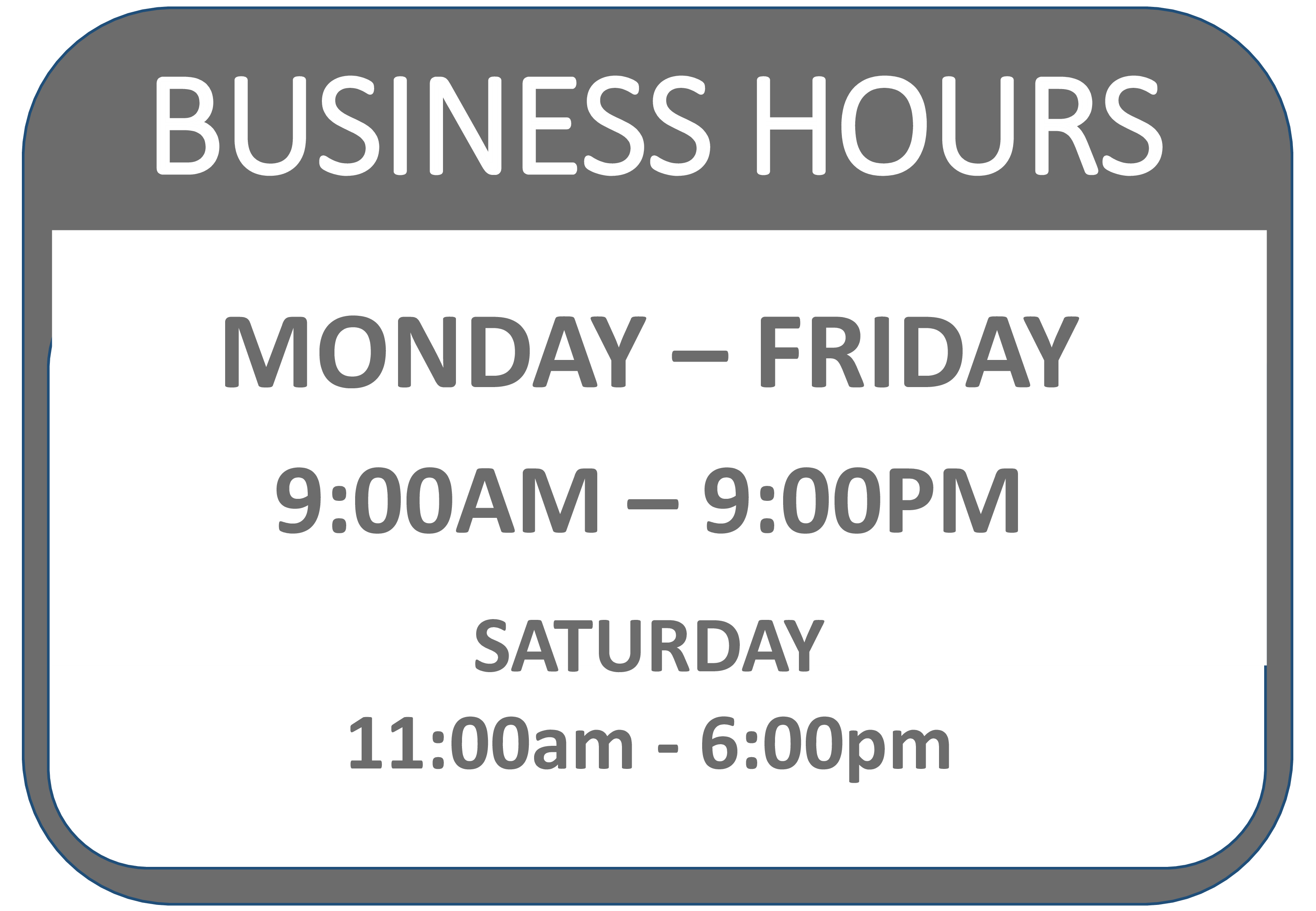 Business Hours Signage | Templates at allbusinesstemplates.com