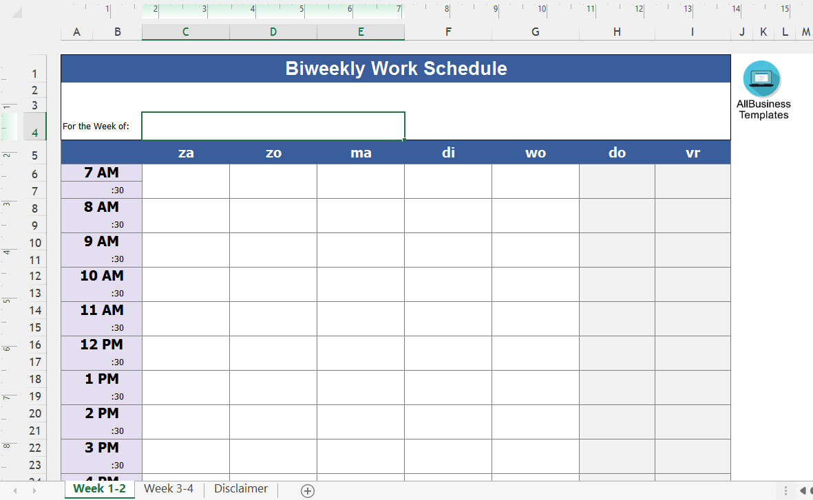 blank bi weekly payroll calendar templates at allbusinesstemplates com