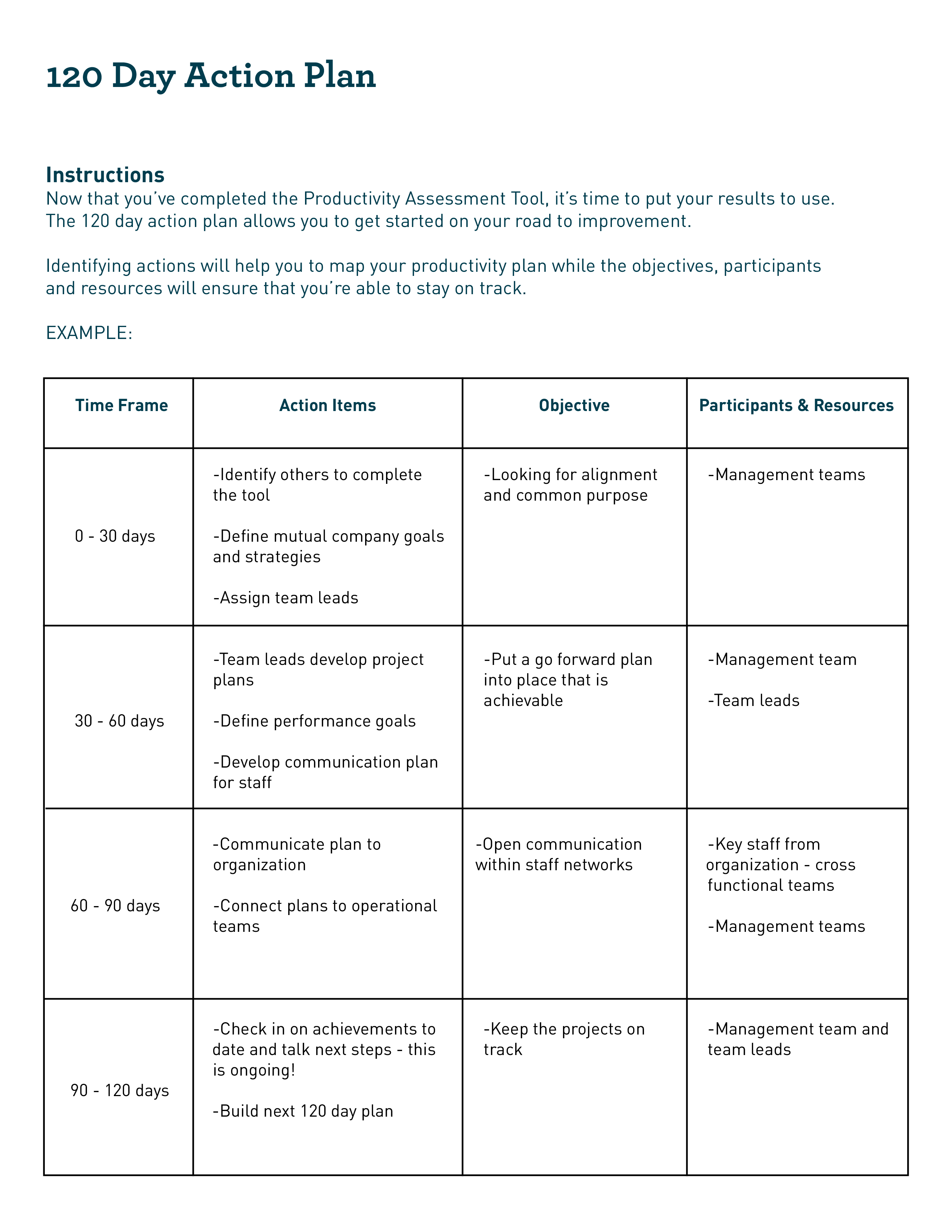 Action Template HQ Printable Documents