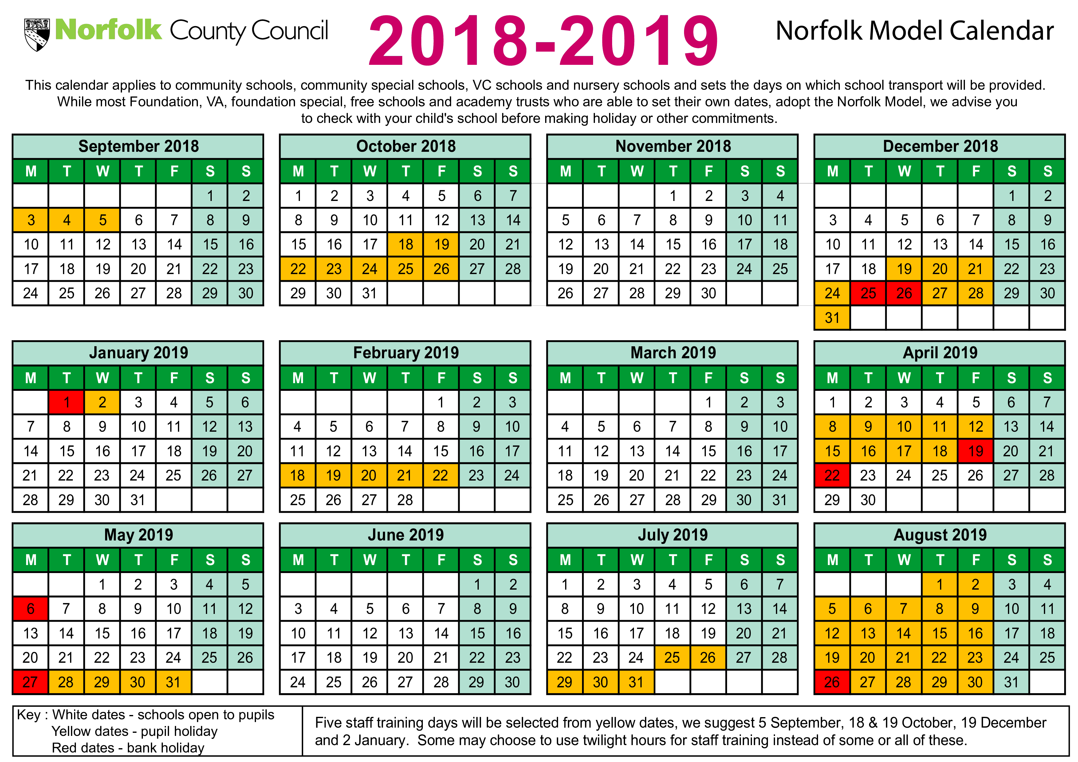 2019 model calendar plantilla imagen principal