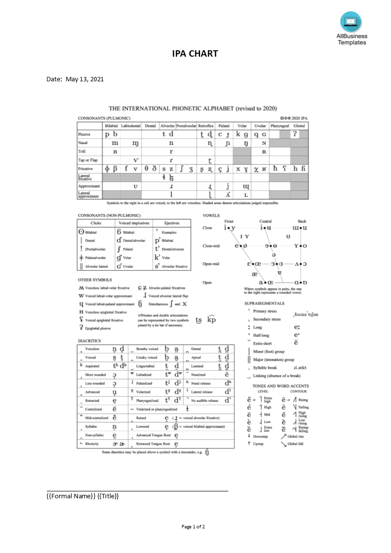 3 Ipa Chart Templates Free Templates In Doc Ppt Pdf X Vrogue co