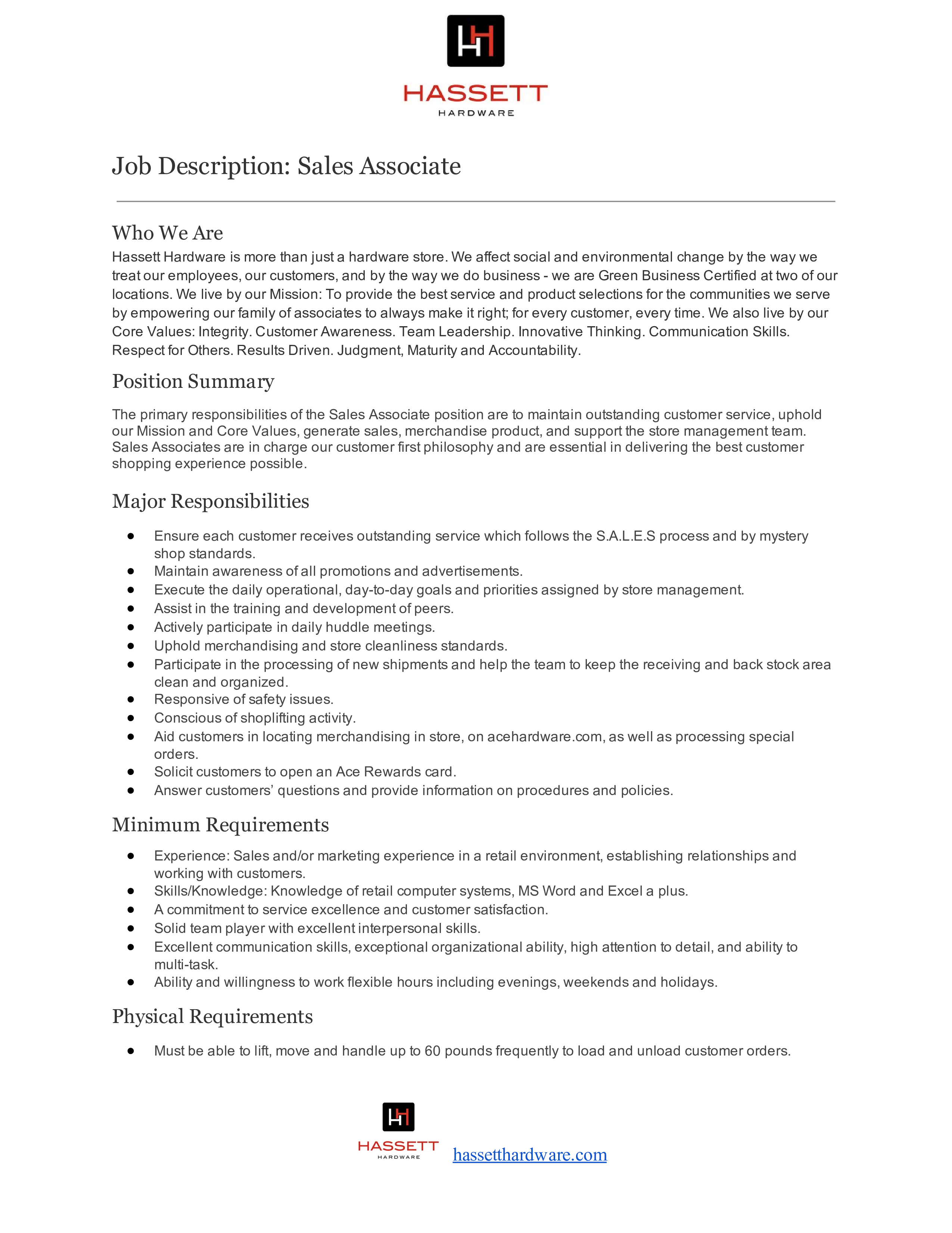 cartier sales associate job description
