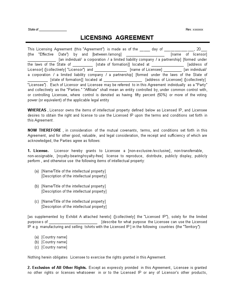 Photo Licensing Agreement Template