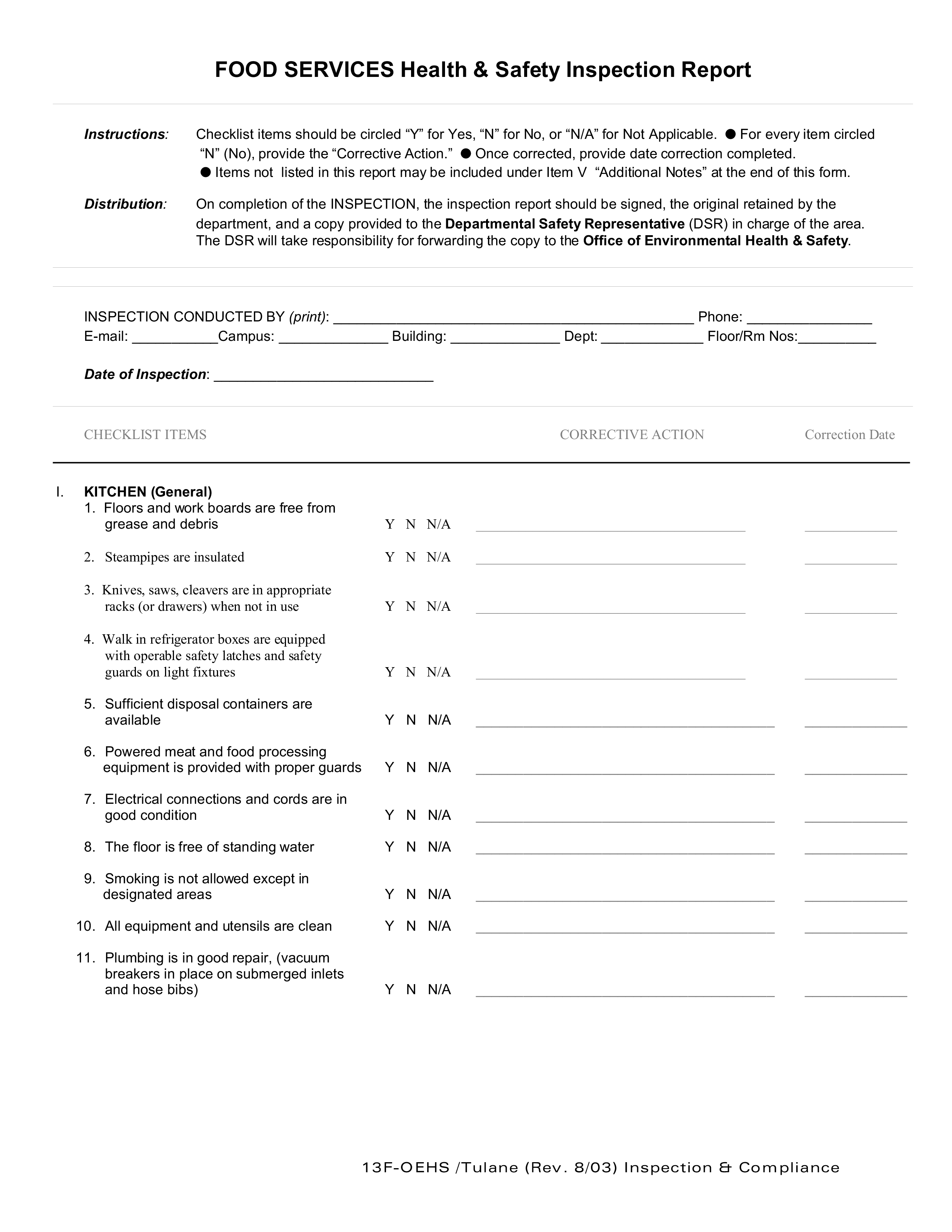 Pest Control Inspection Report Template