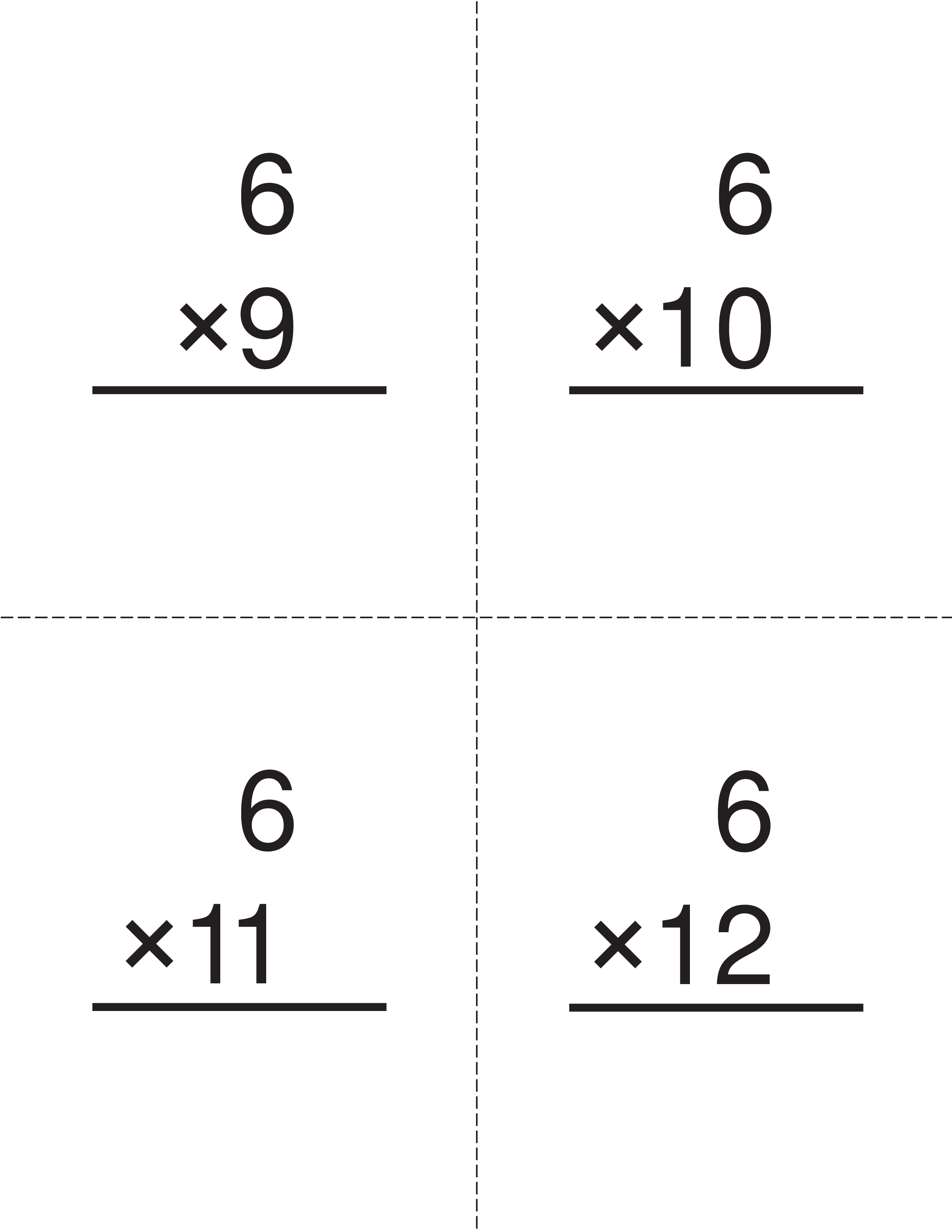 Télécharger Gratuit Multiplication times 6 flashcards