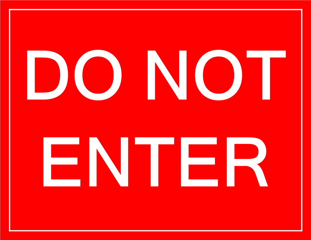 Do Not Enter Sign Word Template
