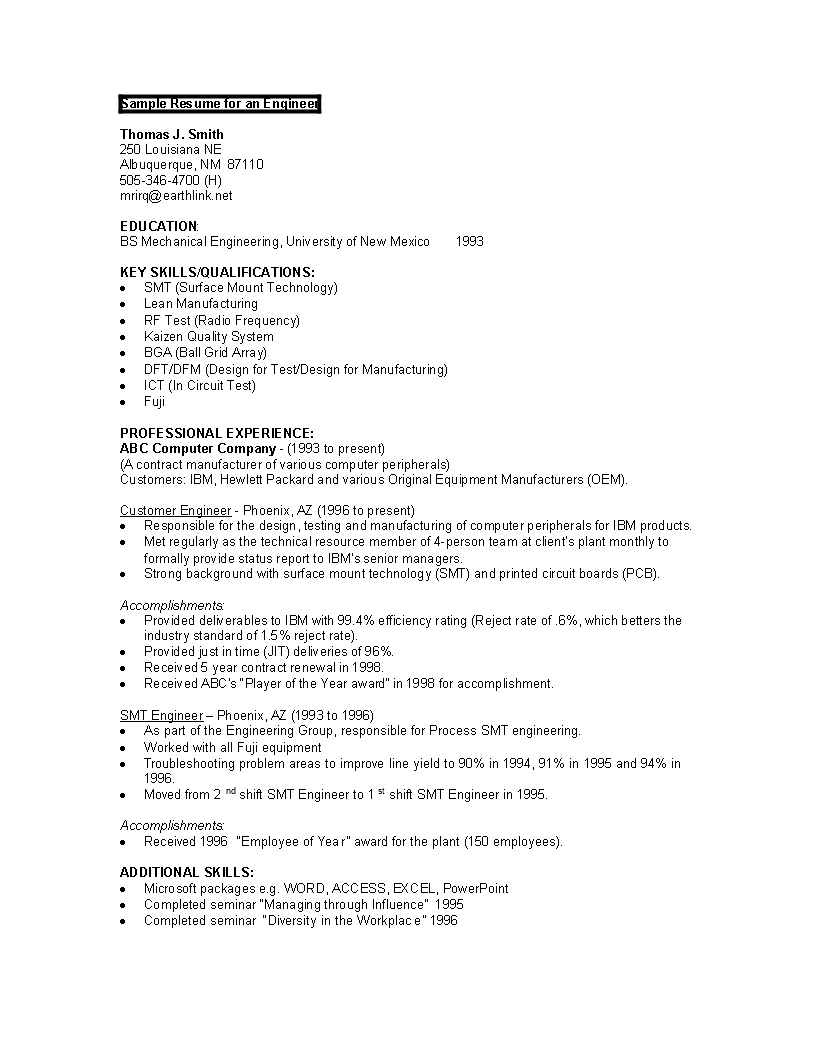 computer course in resume