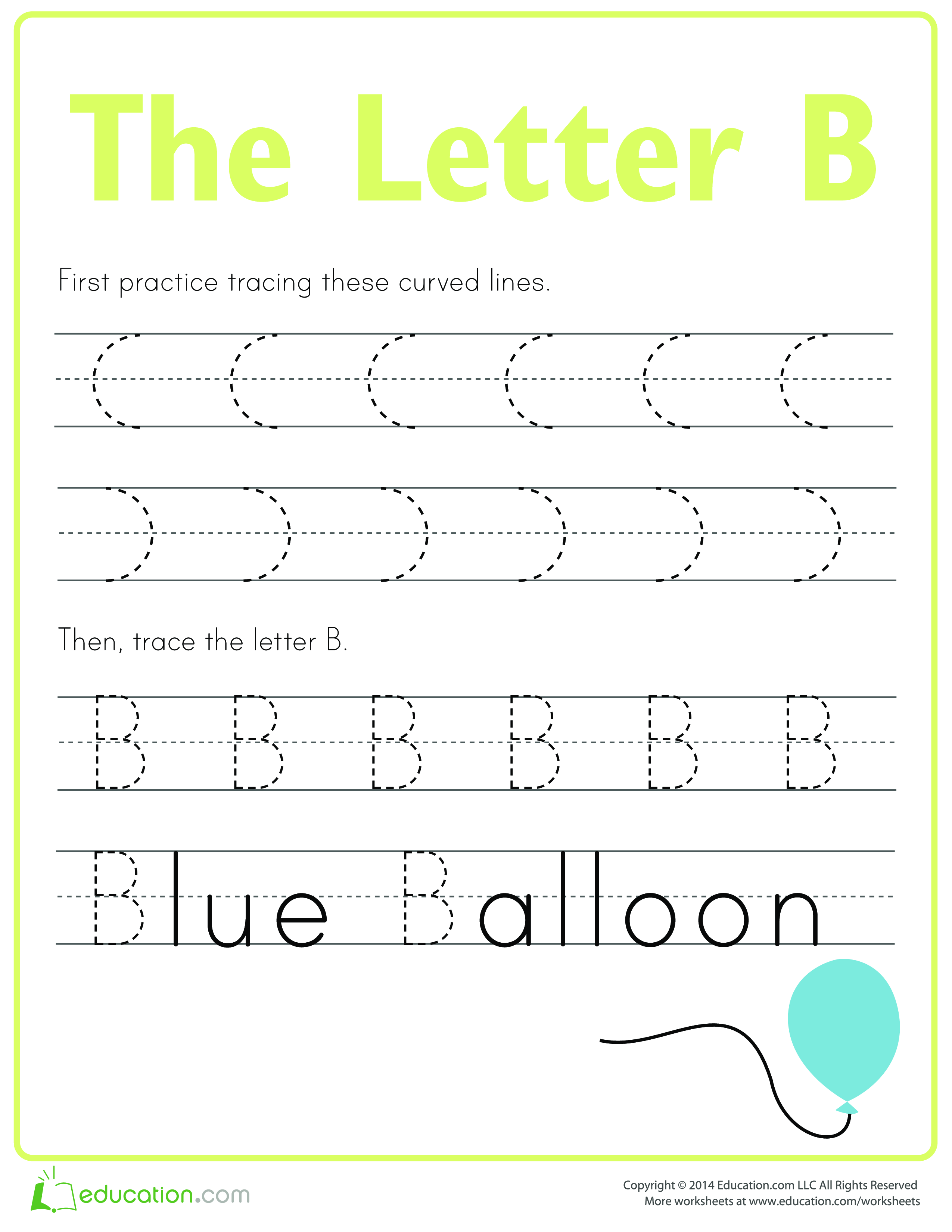 Practice To Write Letter B Templates At Allbusinesstemplates