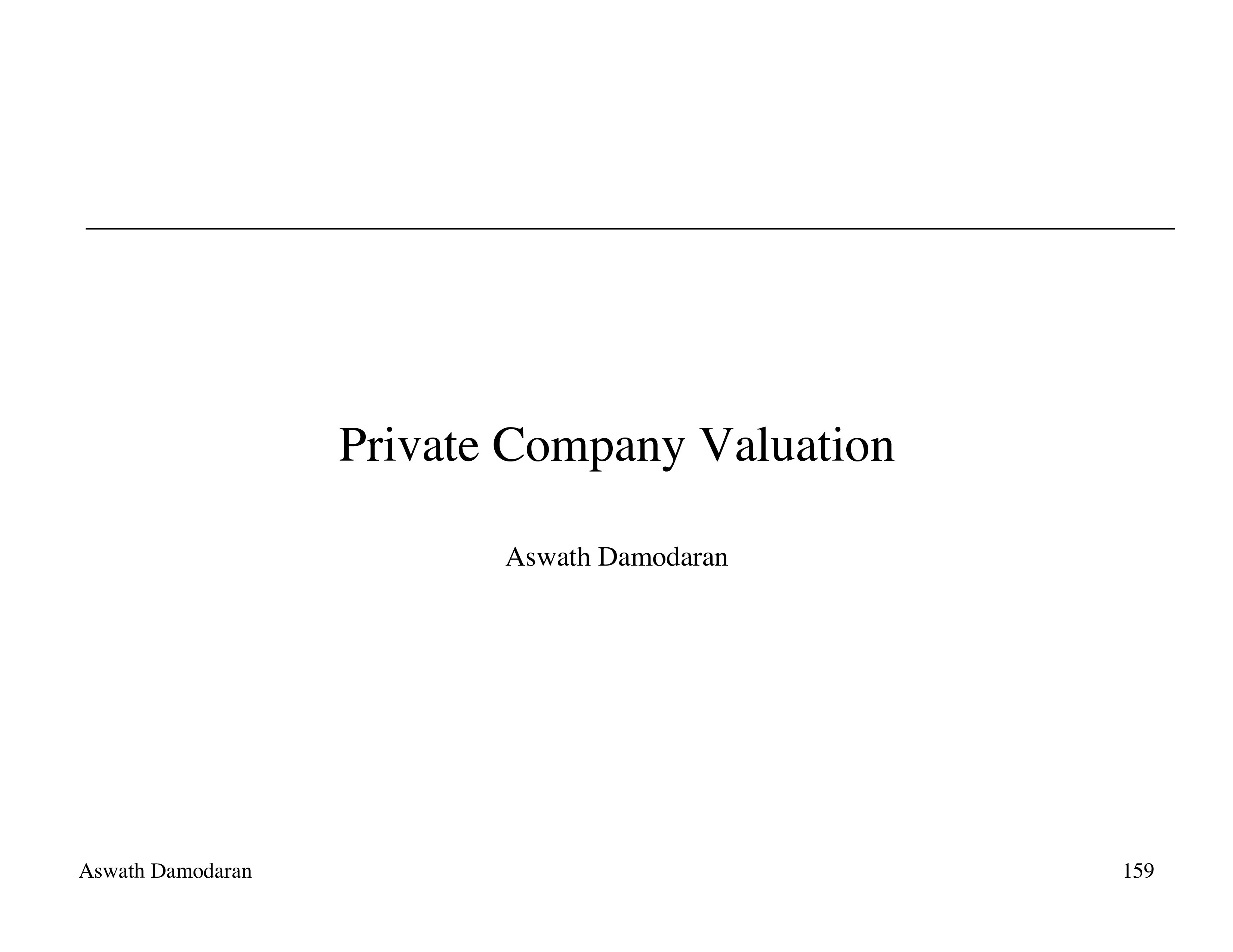 Private Company Valuation Examle 模板