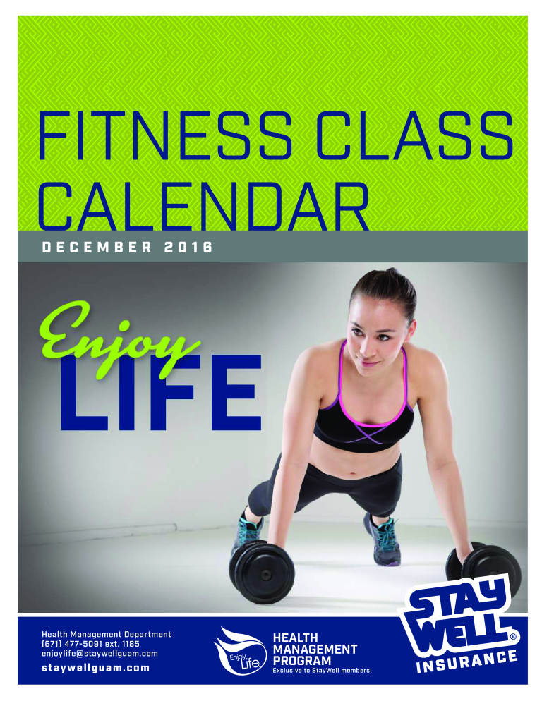 fitness class calendar modèles