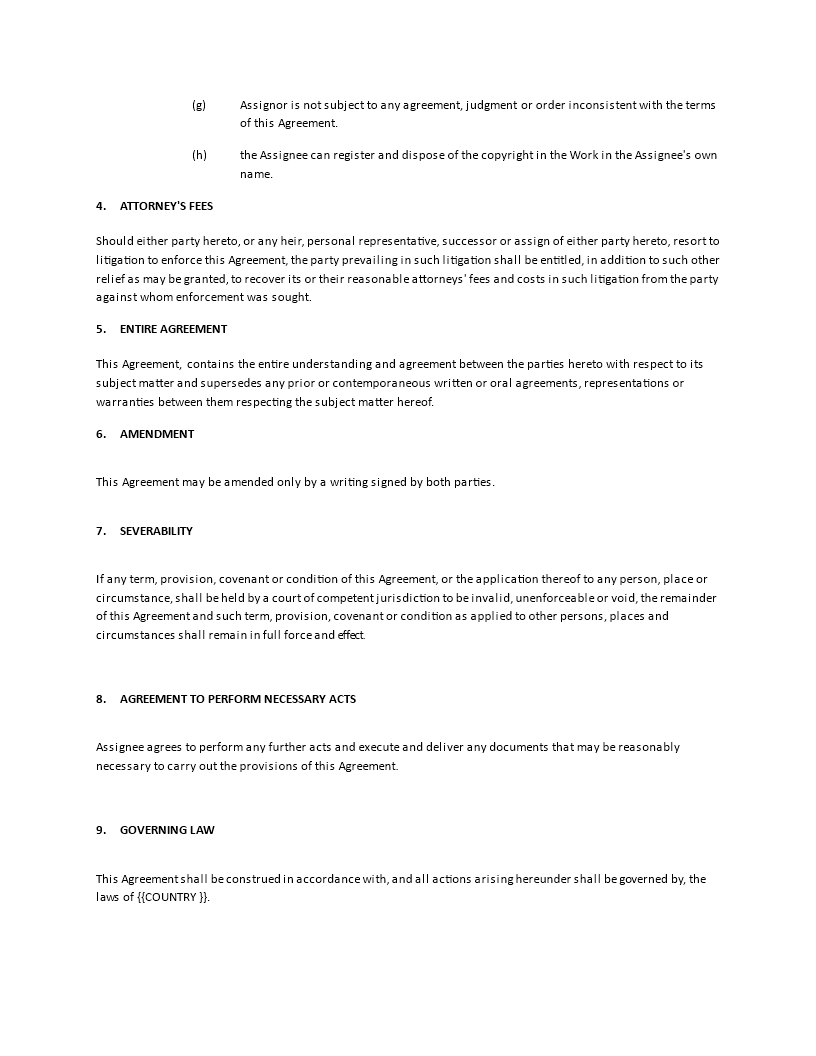 patent assignment employment agreement