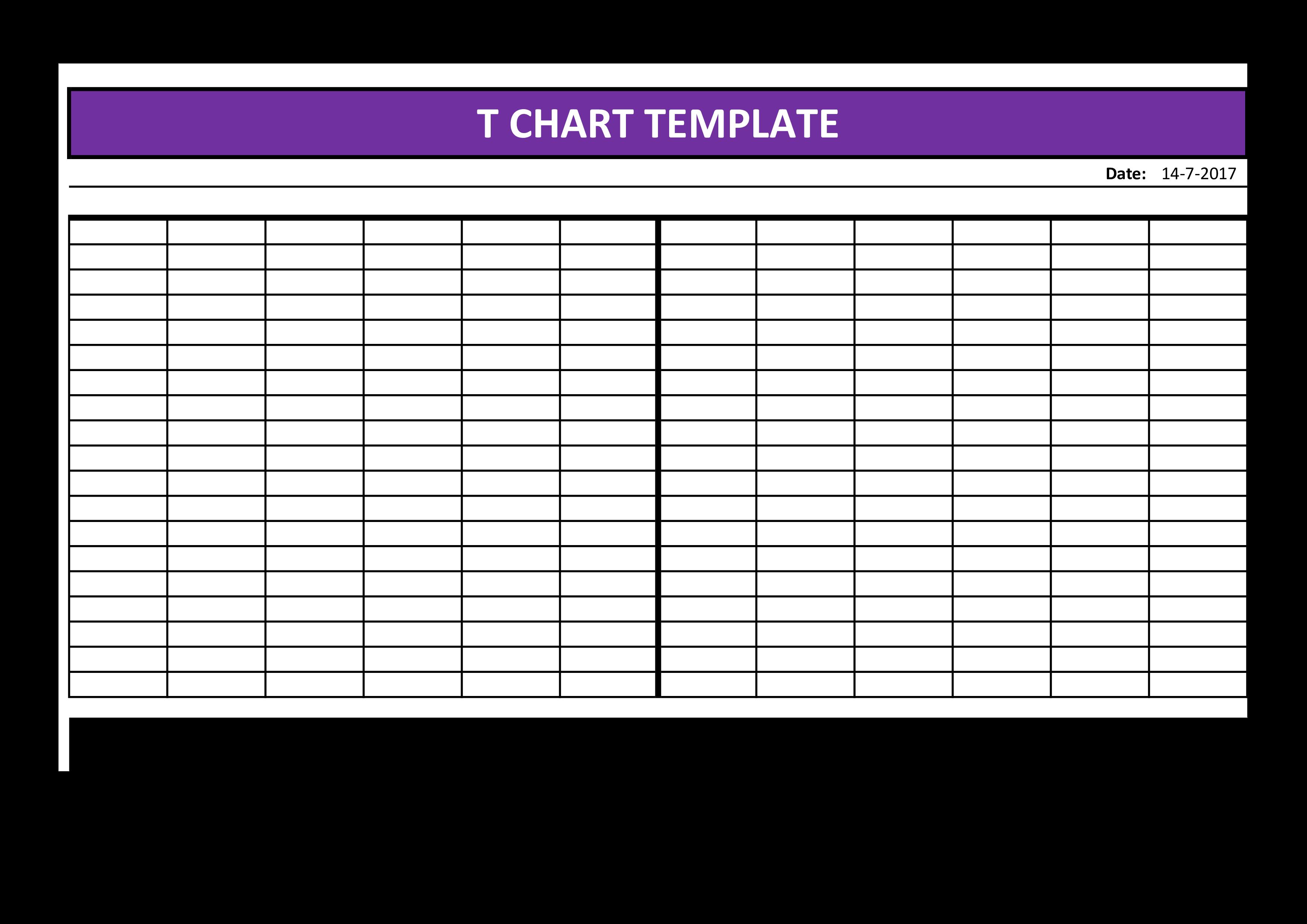 t-chart template template