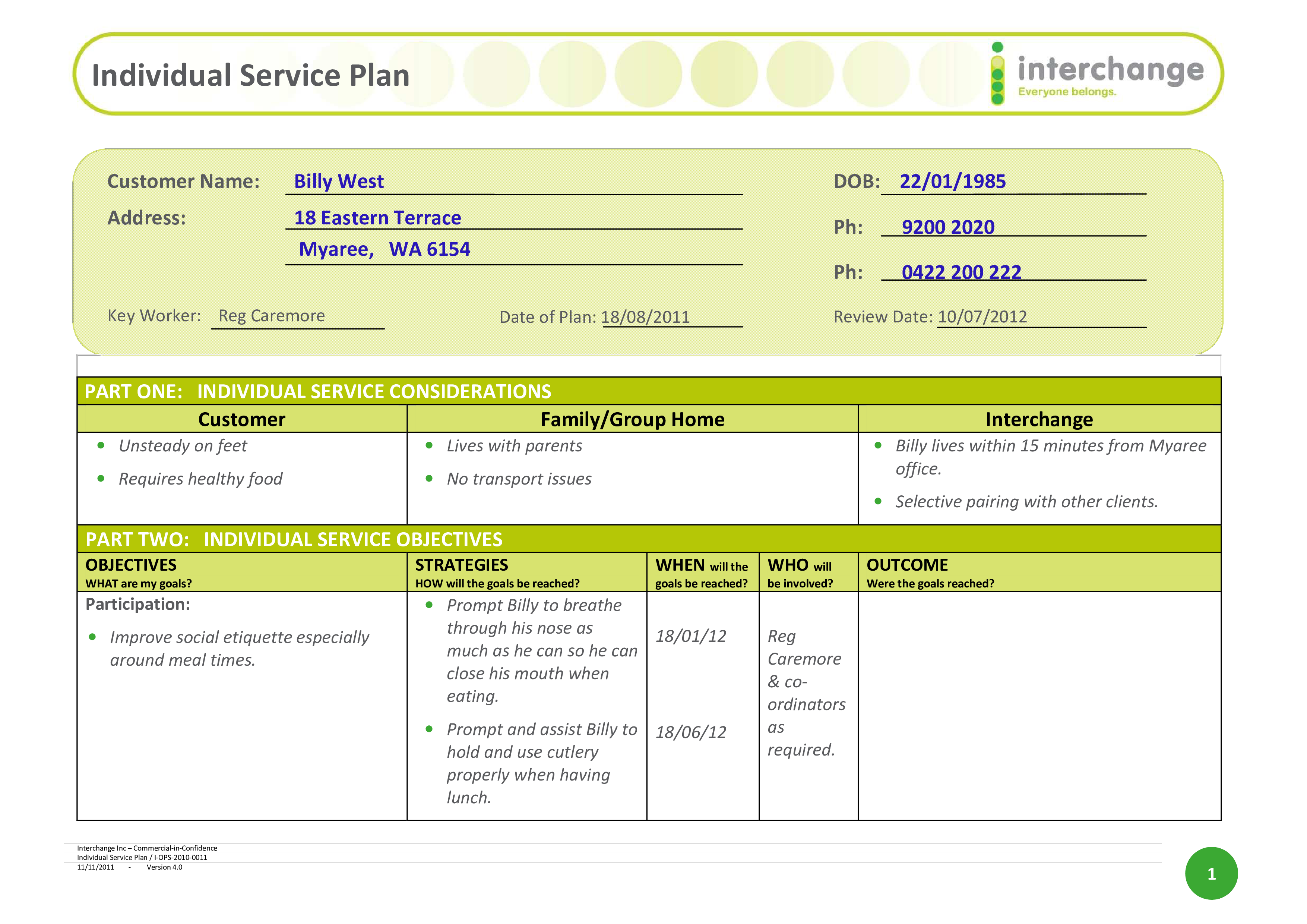 Services Template Design