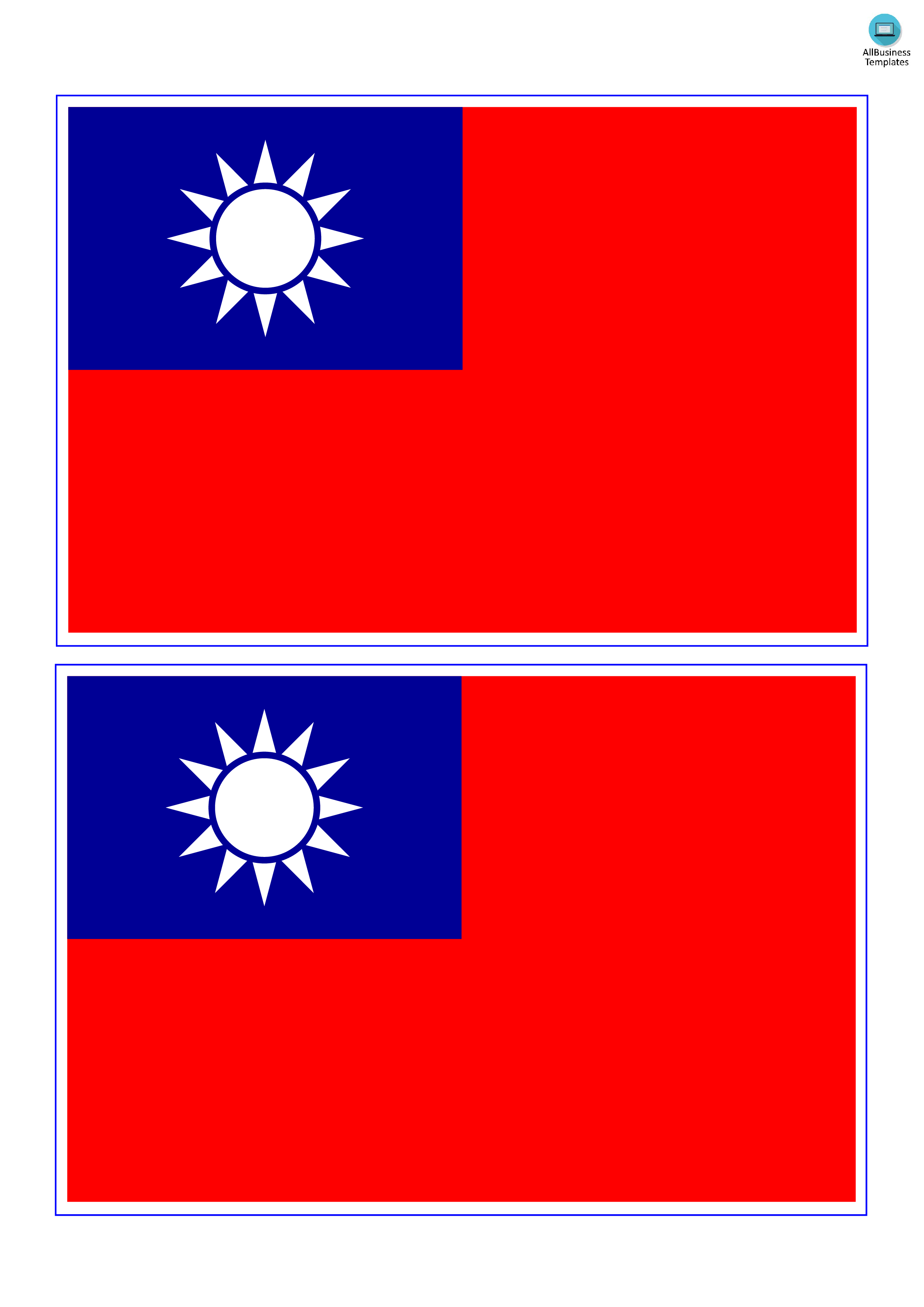 taiwan flag Hauptschablonenbild