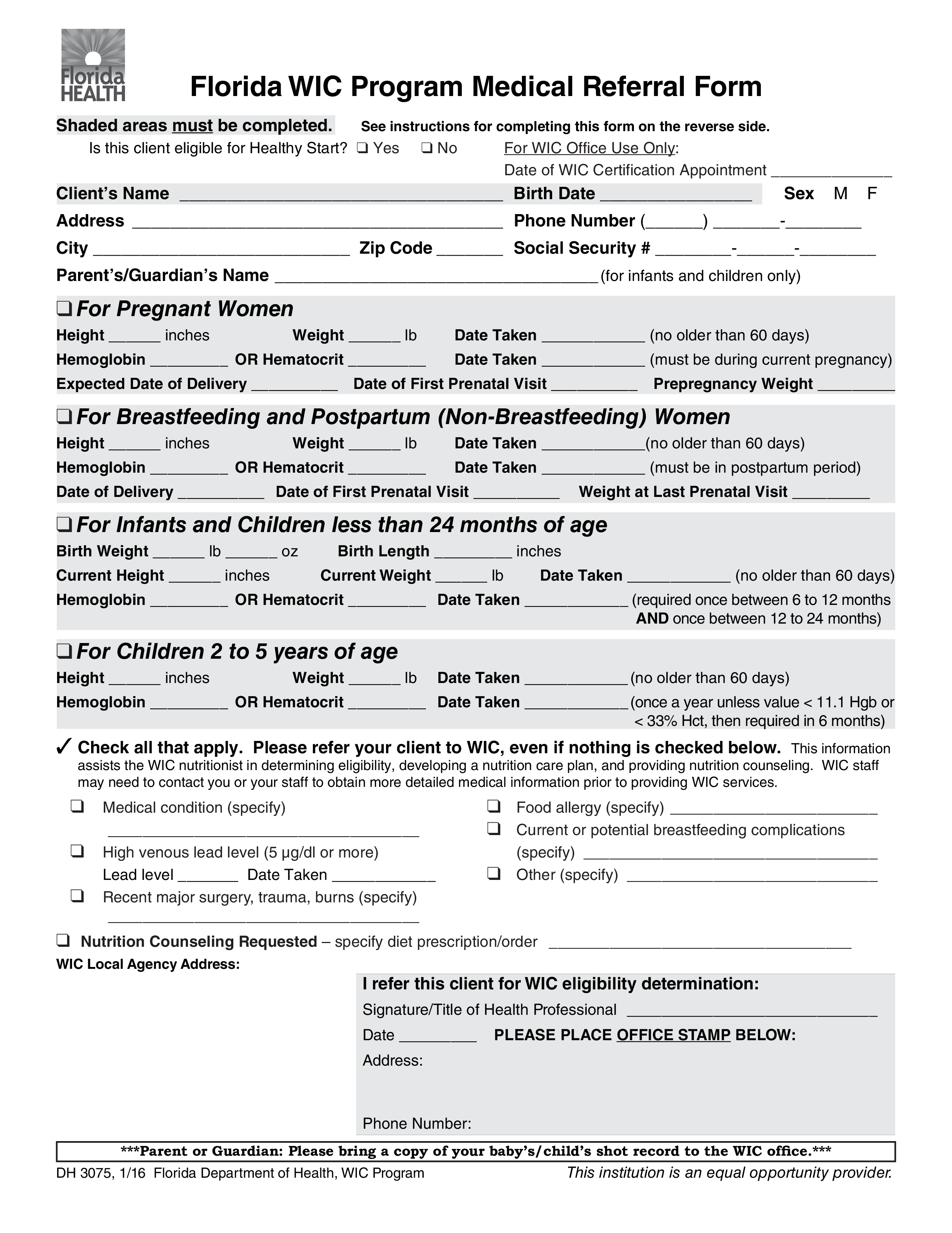 Medical Referral Form Templates At Allbusinesstemplates