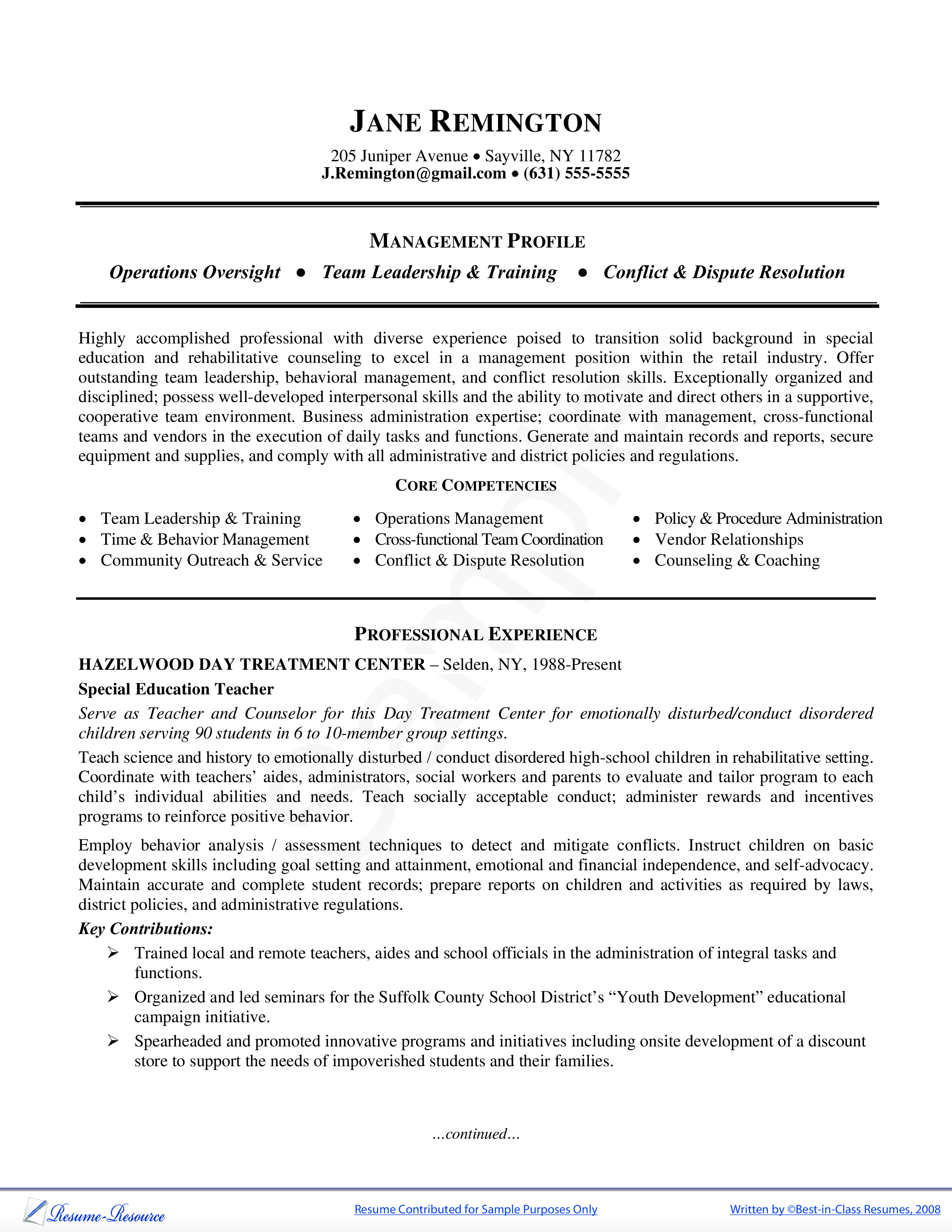 functional resume template for career change