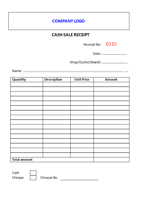 Cash Sale Receipt Example Templates At Allbusinesstemplates