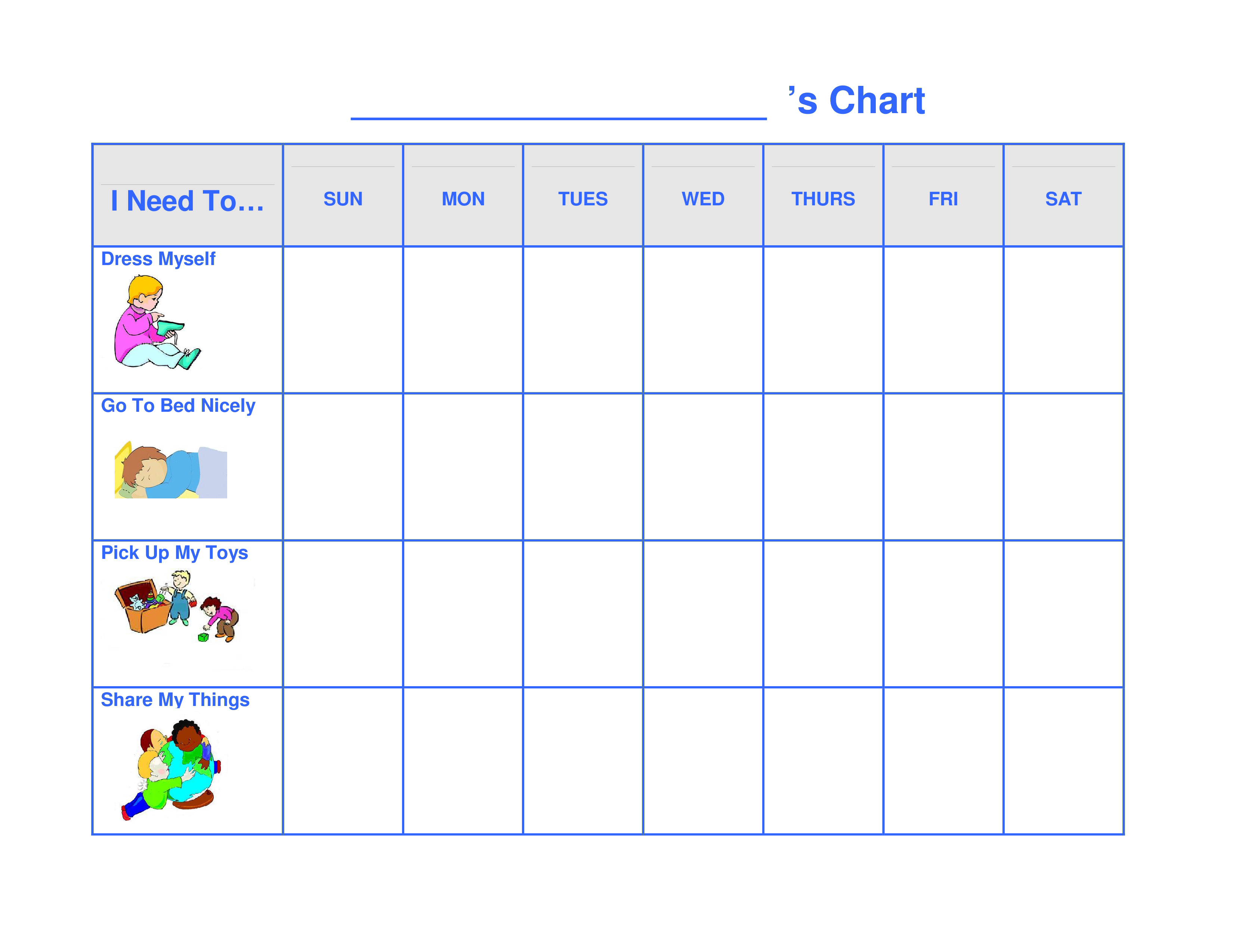 Free Printable Behavior Charts For Preschool
