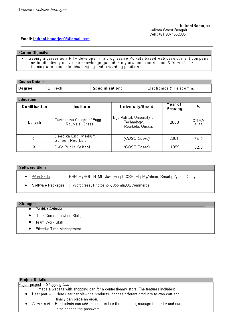 sample resume for llb freshers