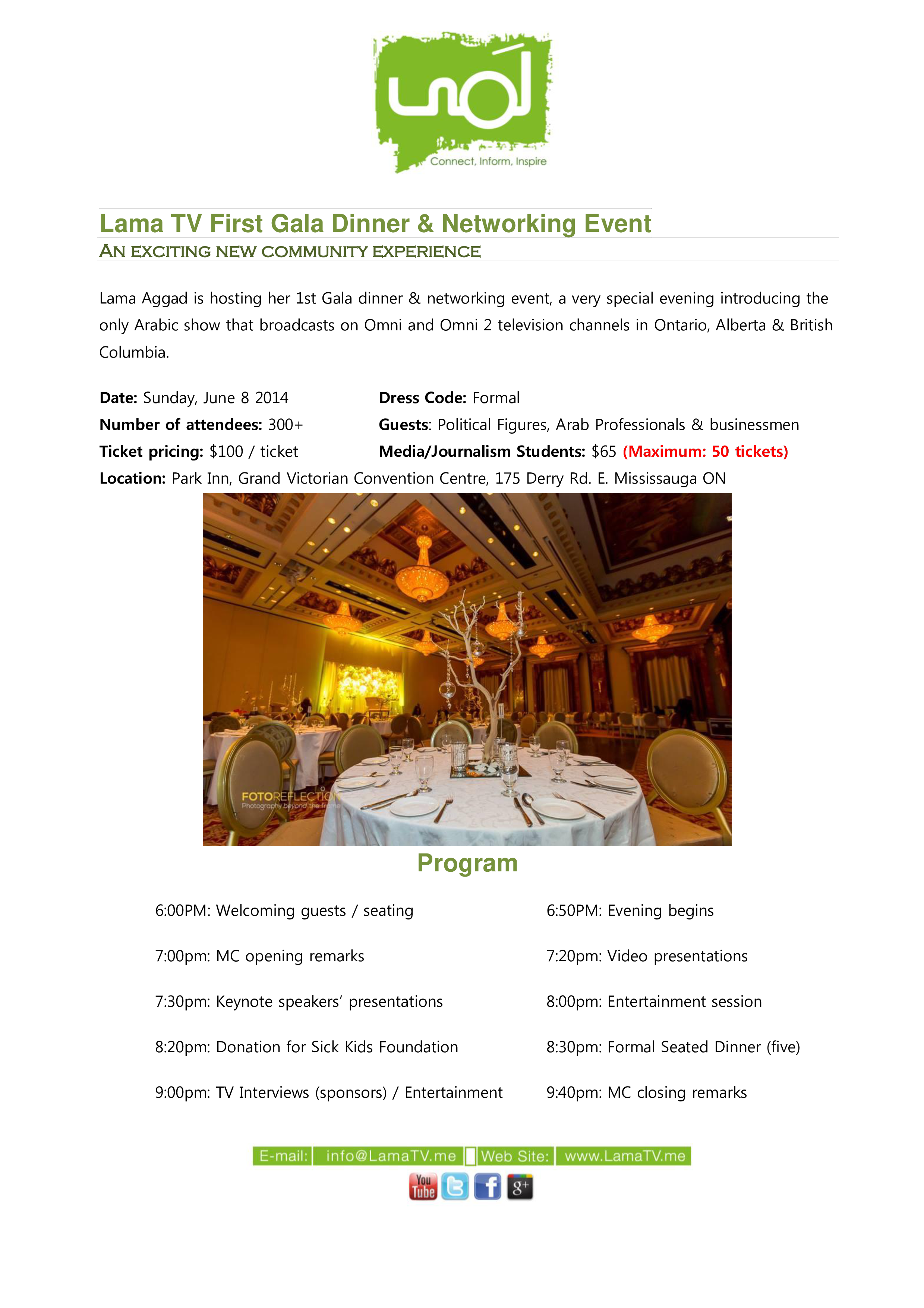 gala dinner & networking event voorbeeld afbeelding 