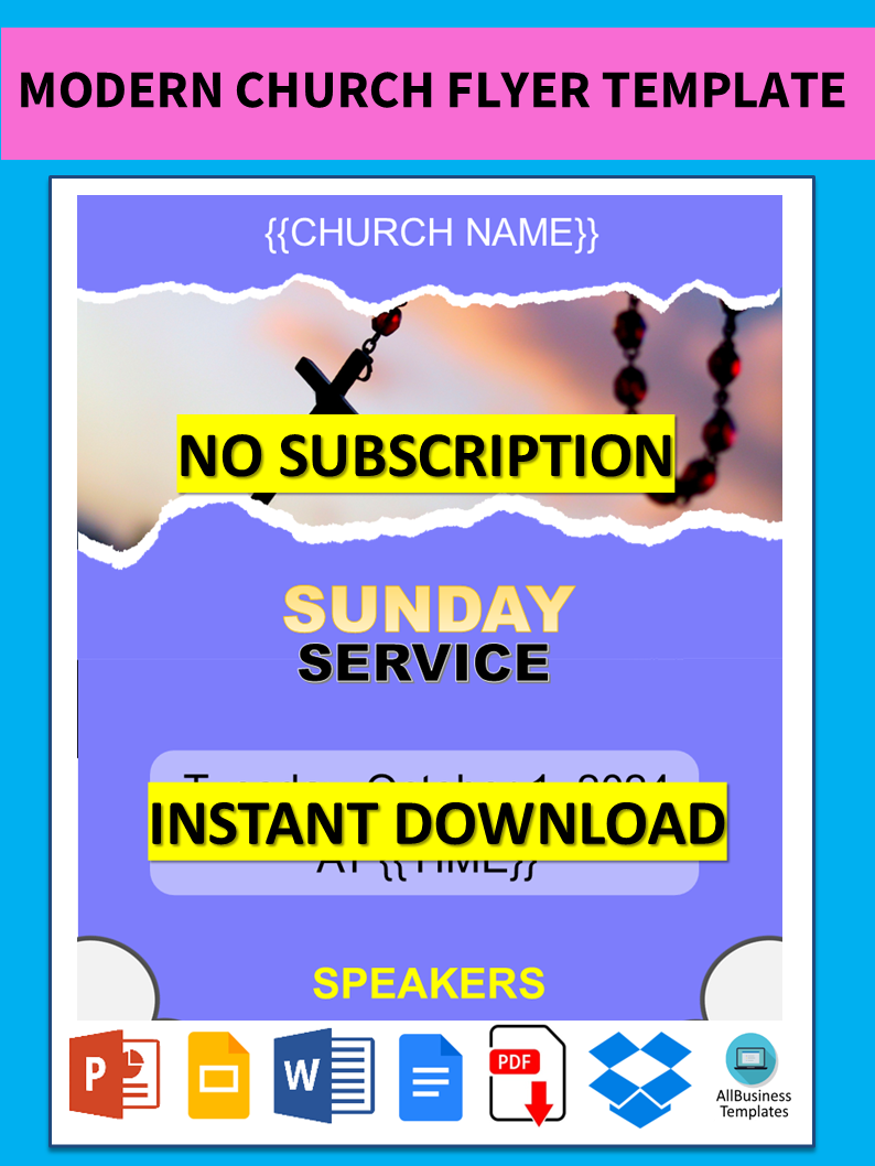 modern church flyer voorbeeld afbeelding 