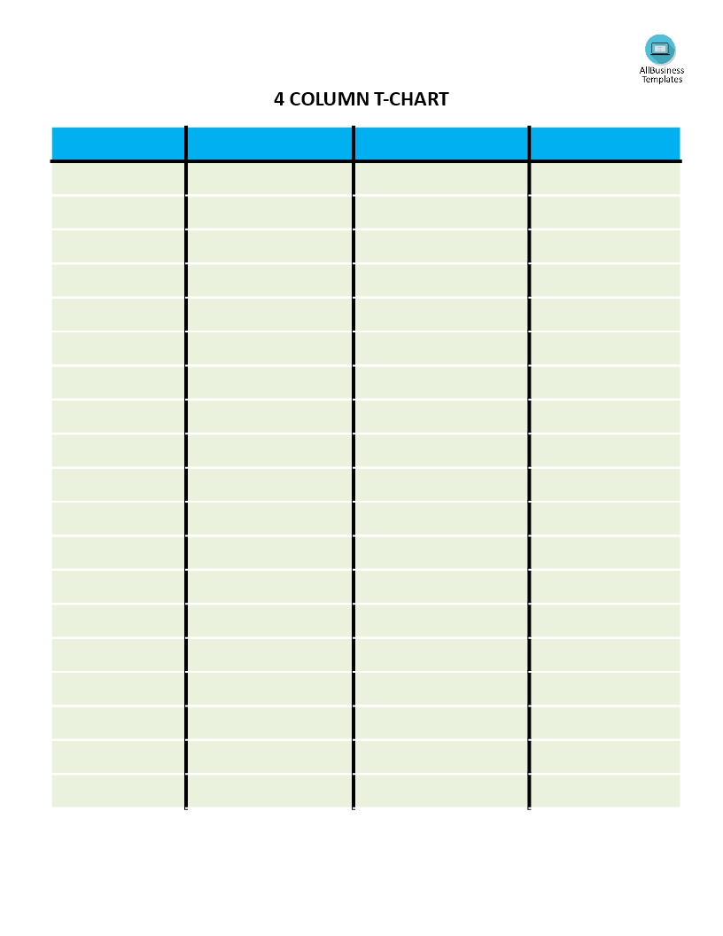 Blank 4 Column Chart