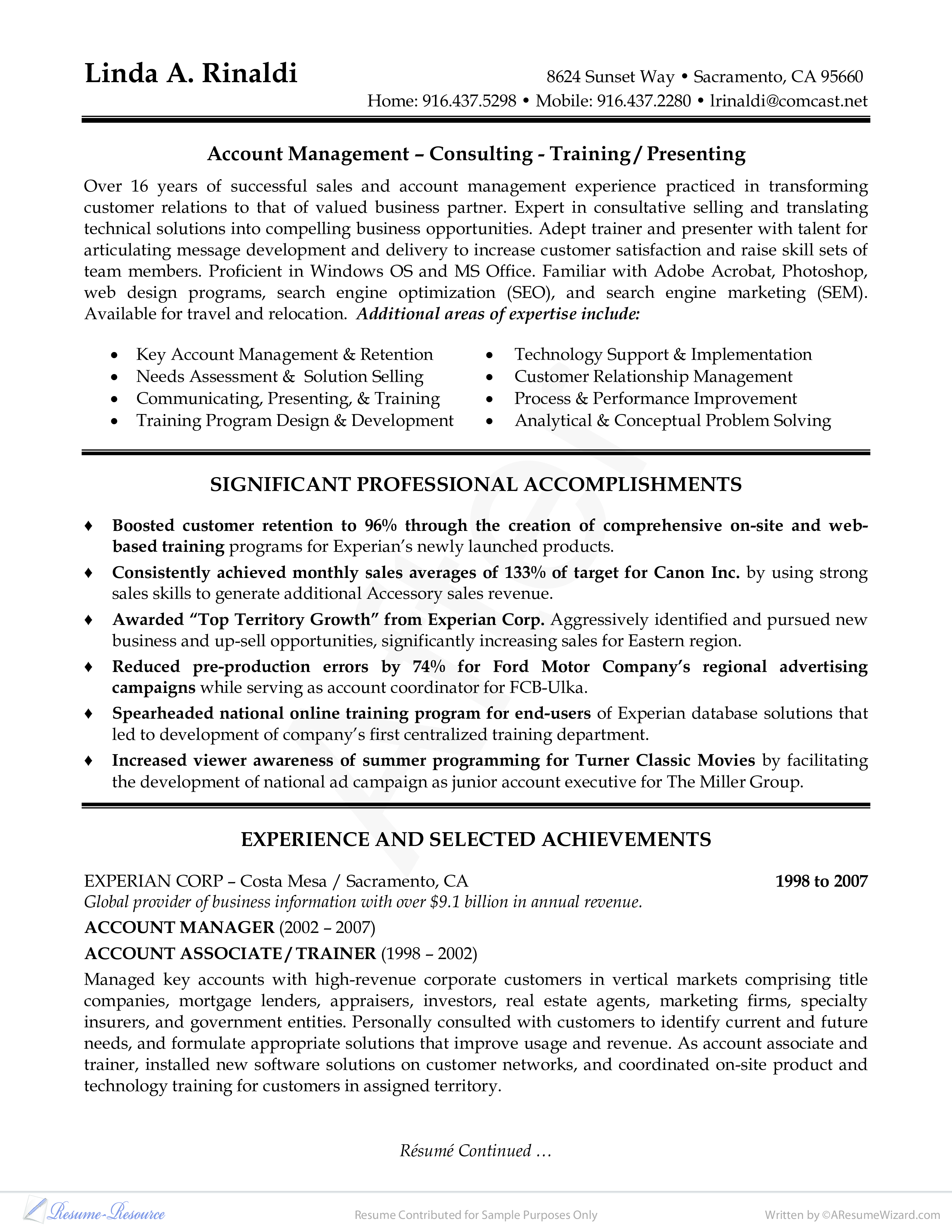 Accounting Manager Curriculum Vitae 