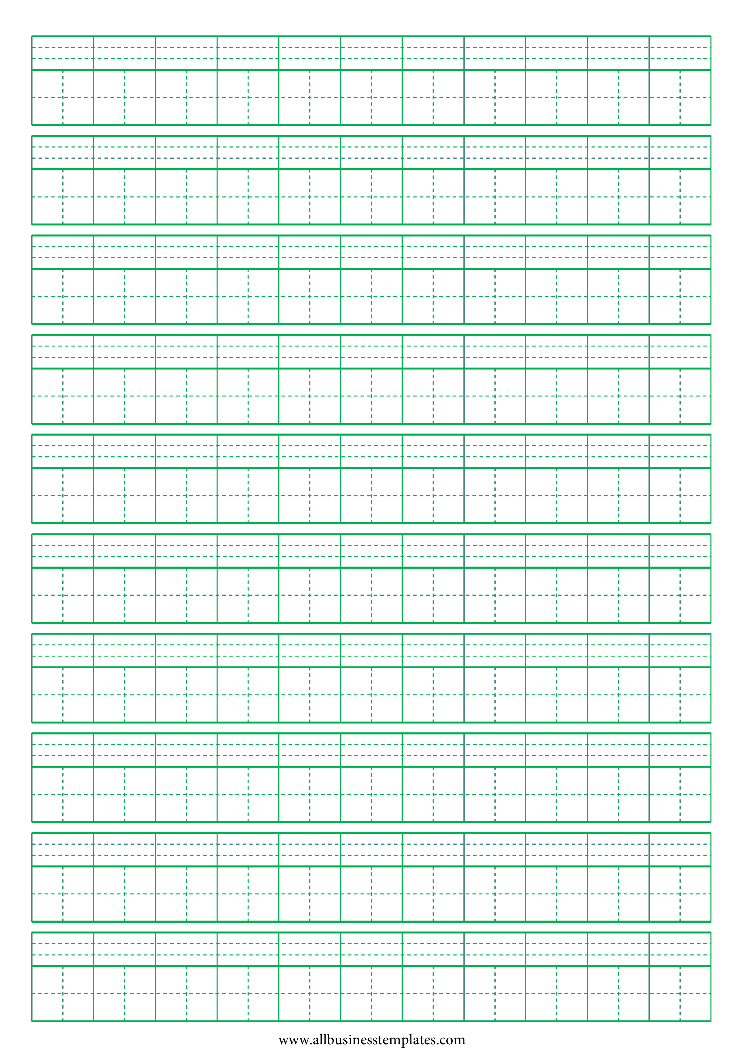 Kostenloses Writing Chinese Pinyin Characters Template