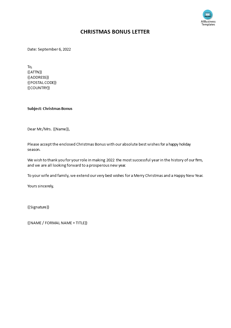 Sample Thank You Letter To Boss For Bonus | Templates at ...