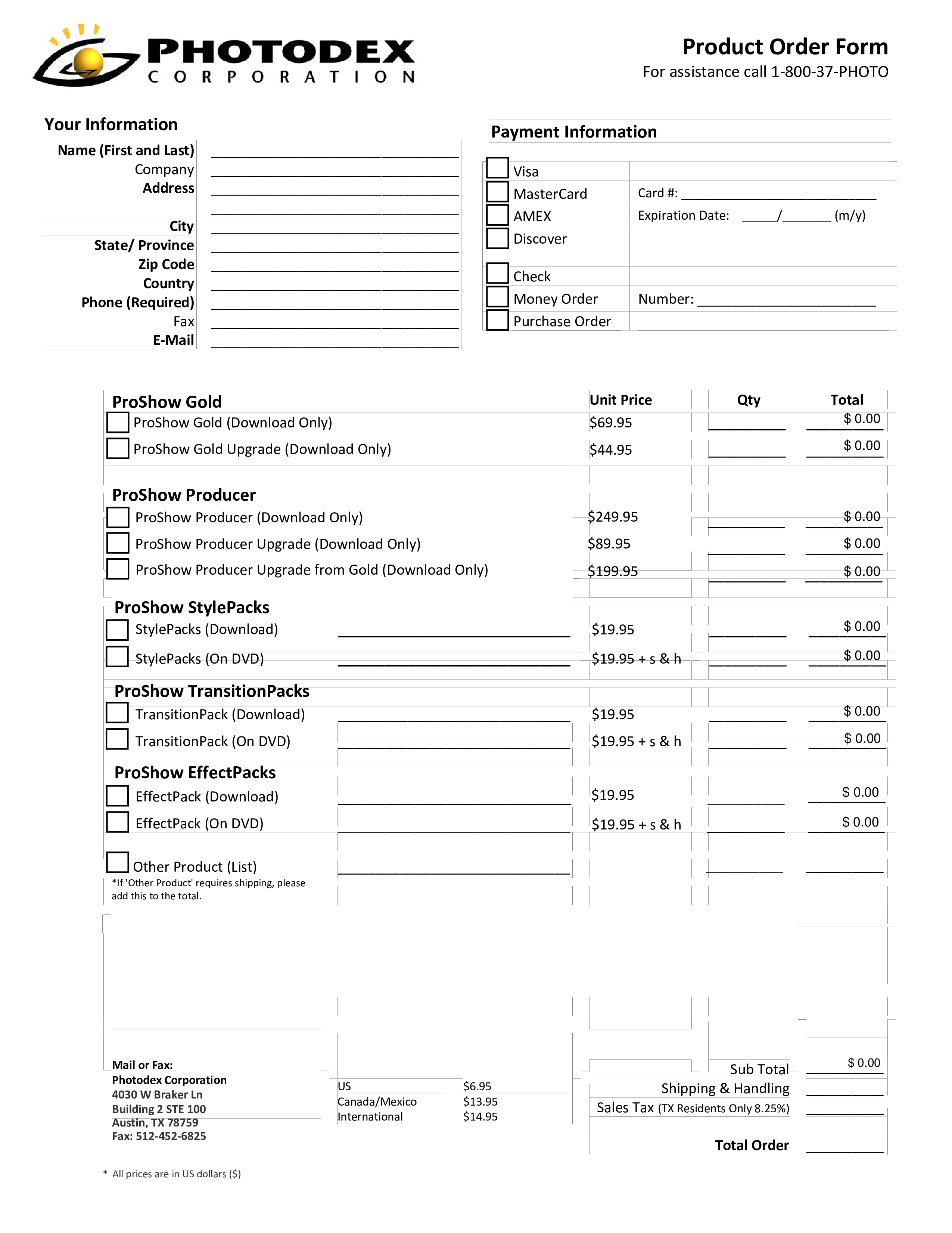 Printable Product Order Form Templates At Allbusinesstemplates