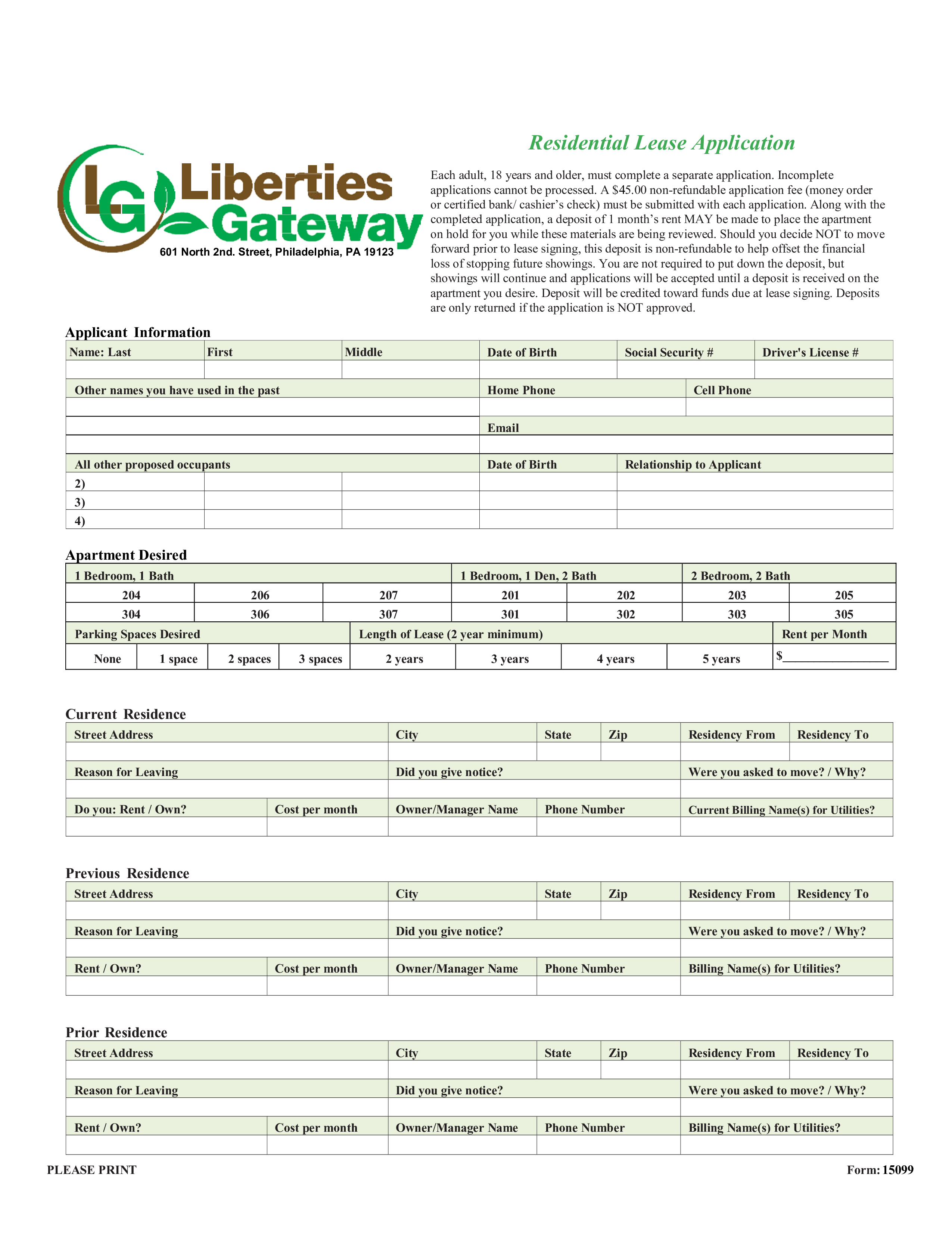 Lease Template Pa PDF Template