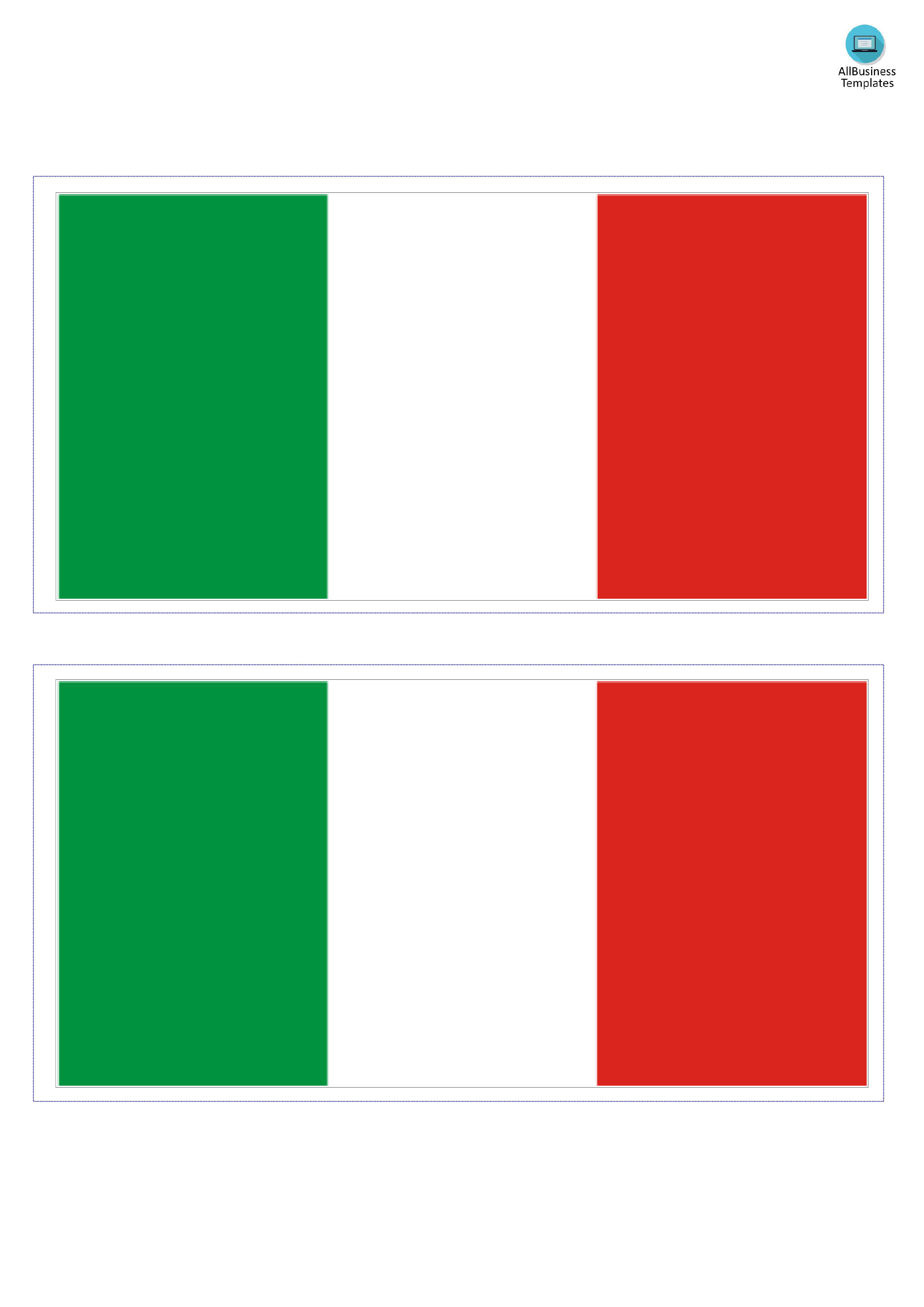 Italy Flag Templates at