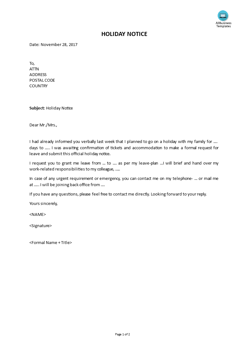 Holiday Letter Template Microsoft Word For Your Needs