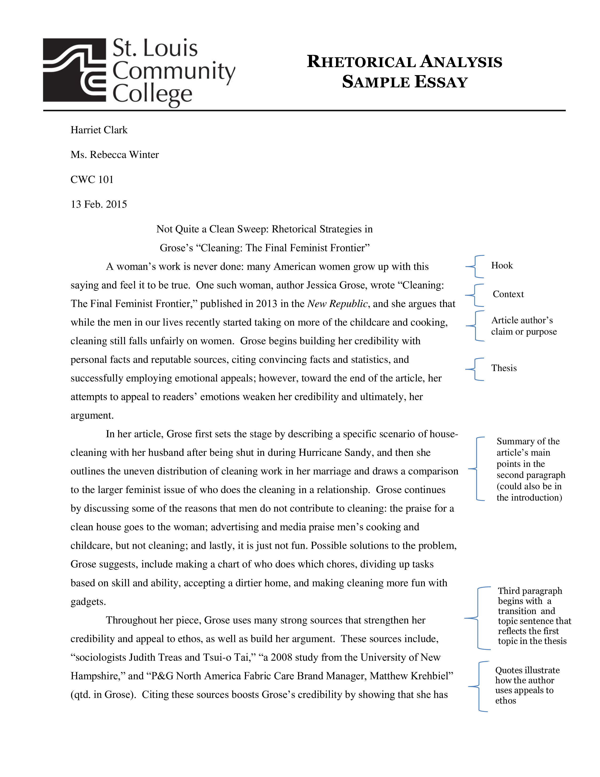 Sample Rhetorical Analysis Essay Templates At Allbusinesstemplates