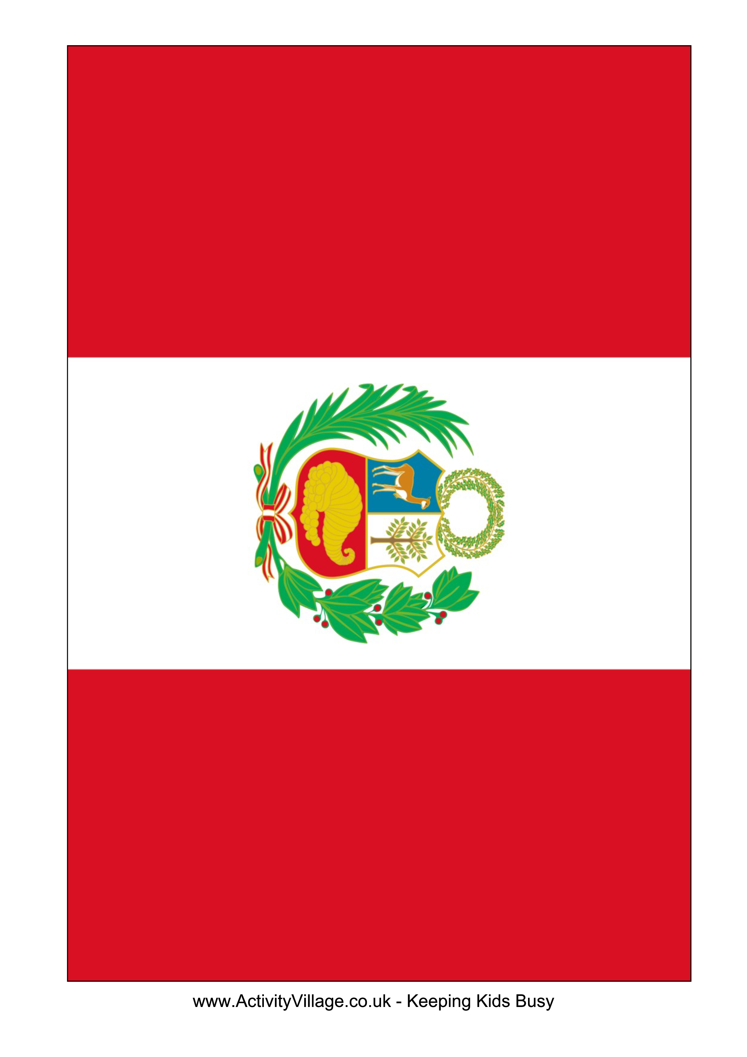 Printable Peru Flag - Printable Blank World