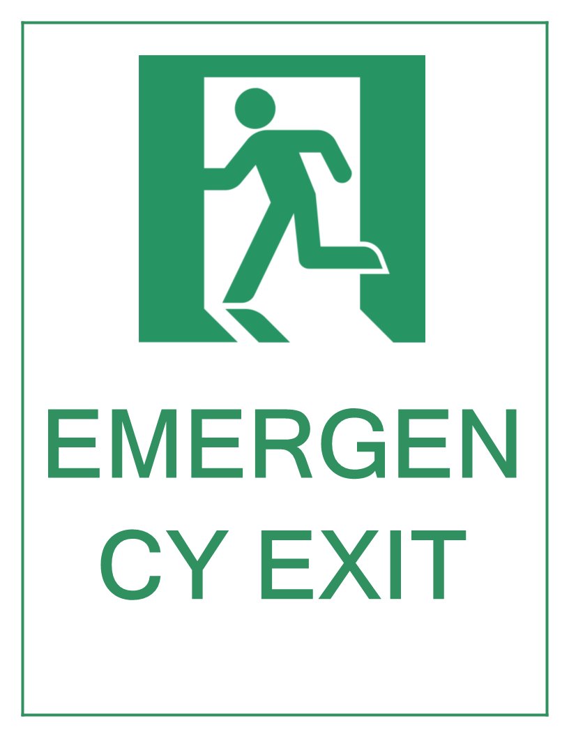 Emergency Exit Sign Templates At Allbusinesstemplates