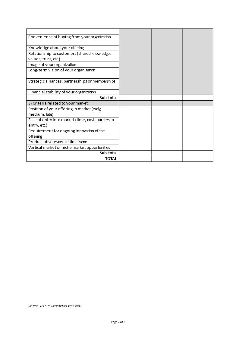 Products And Services Differentiation Worksheet | Templates at ...