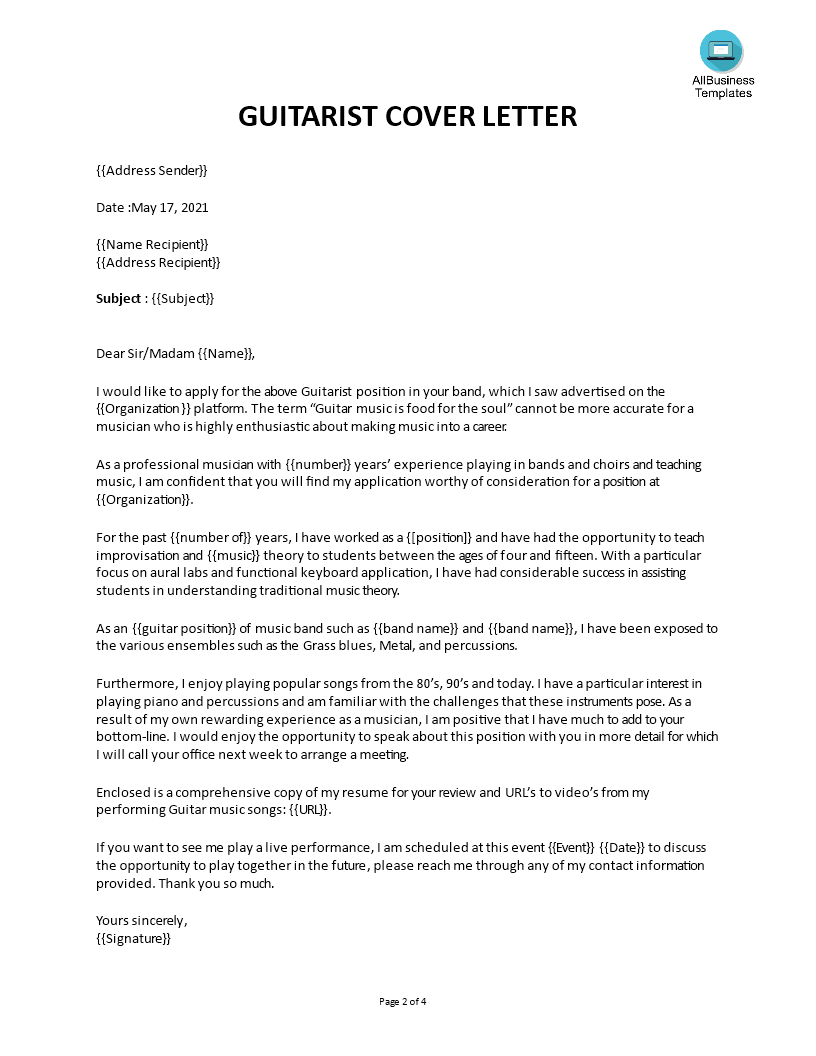 music journalism cover letter