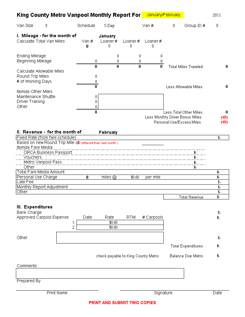 Excel Monthly Report Templates at